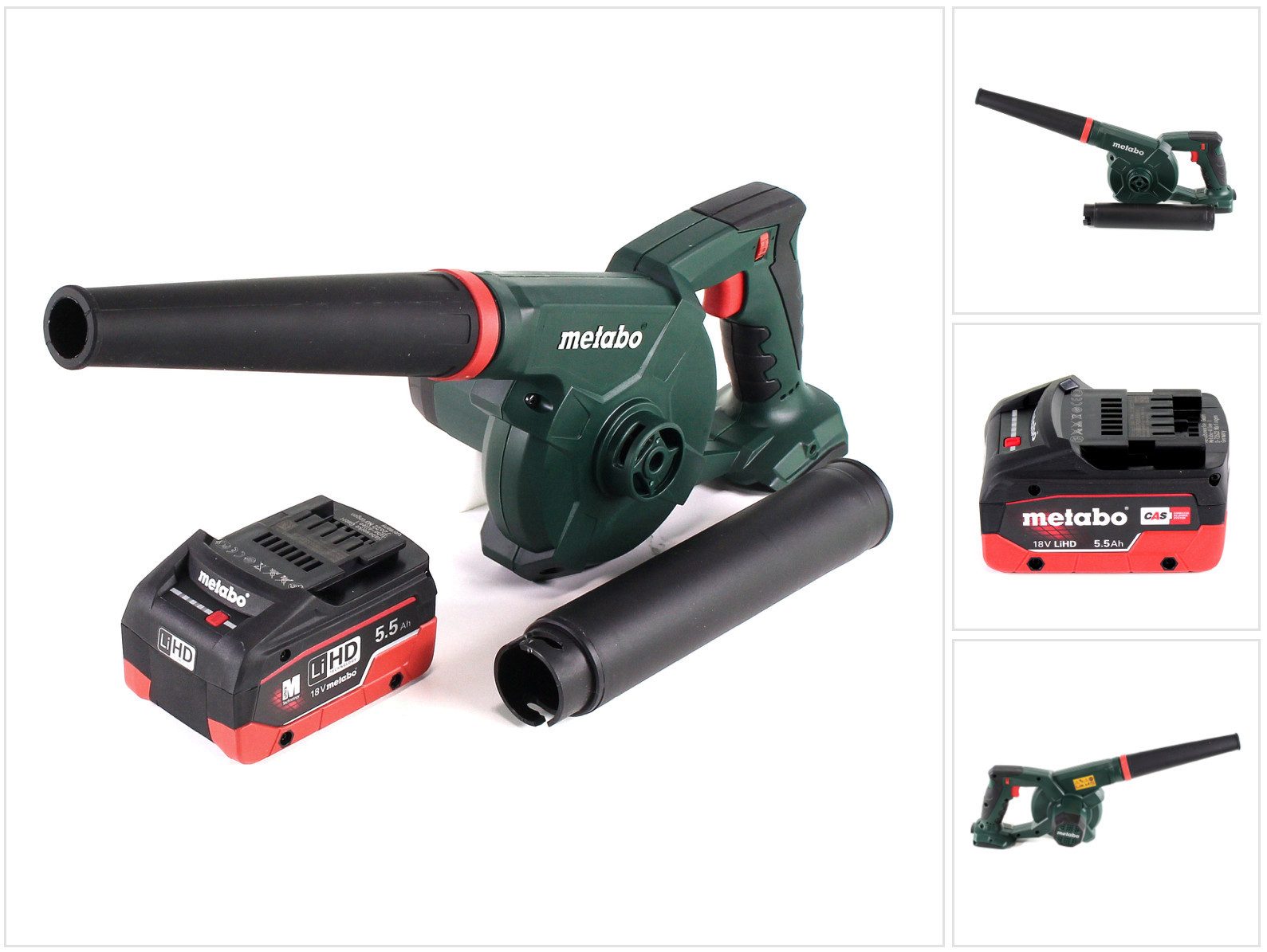 metabo Akku-Laubbläser AG 18 Akku Gebläse 18 V + 1x LiHD Akku 5,5 Ah - ohne Ladegerät