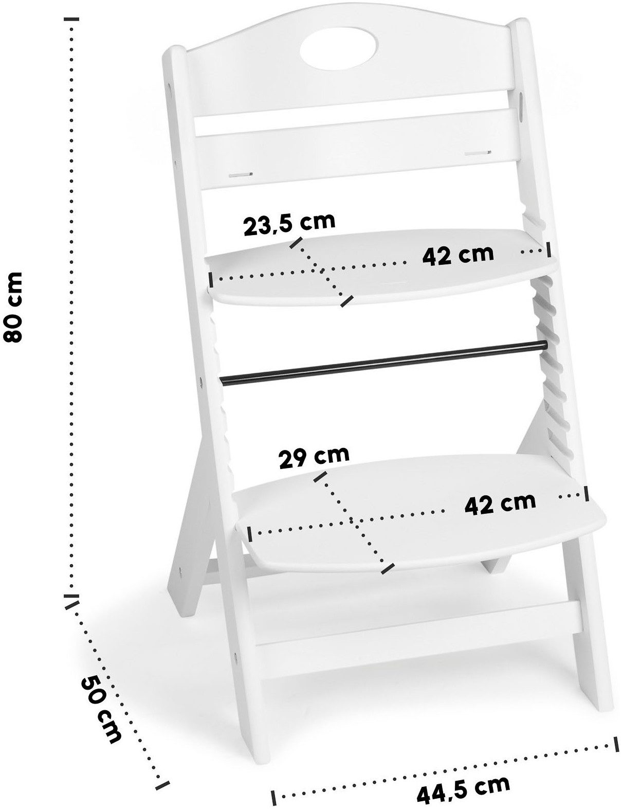 BabyGo Hochstuhl Family, white
