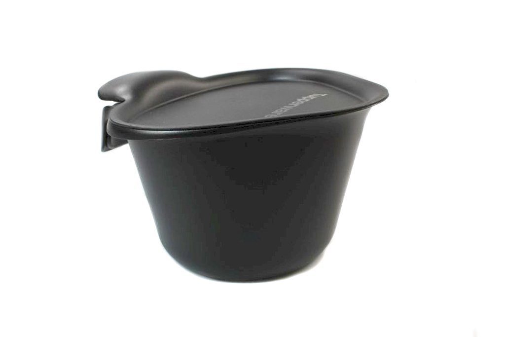 TUPPERWARE Küchenorganizer-Set Tischmüll Adretto 2,5 L schwarz + SPÜLTUCH