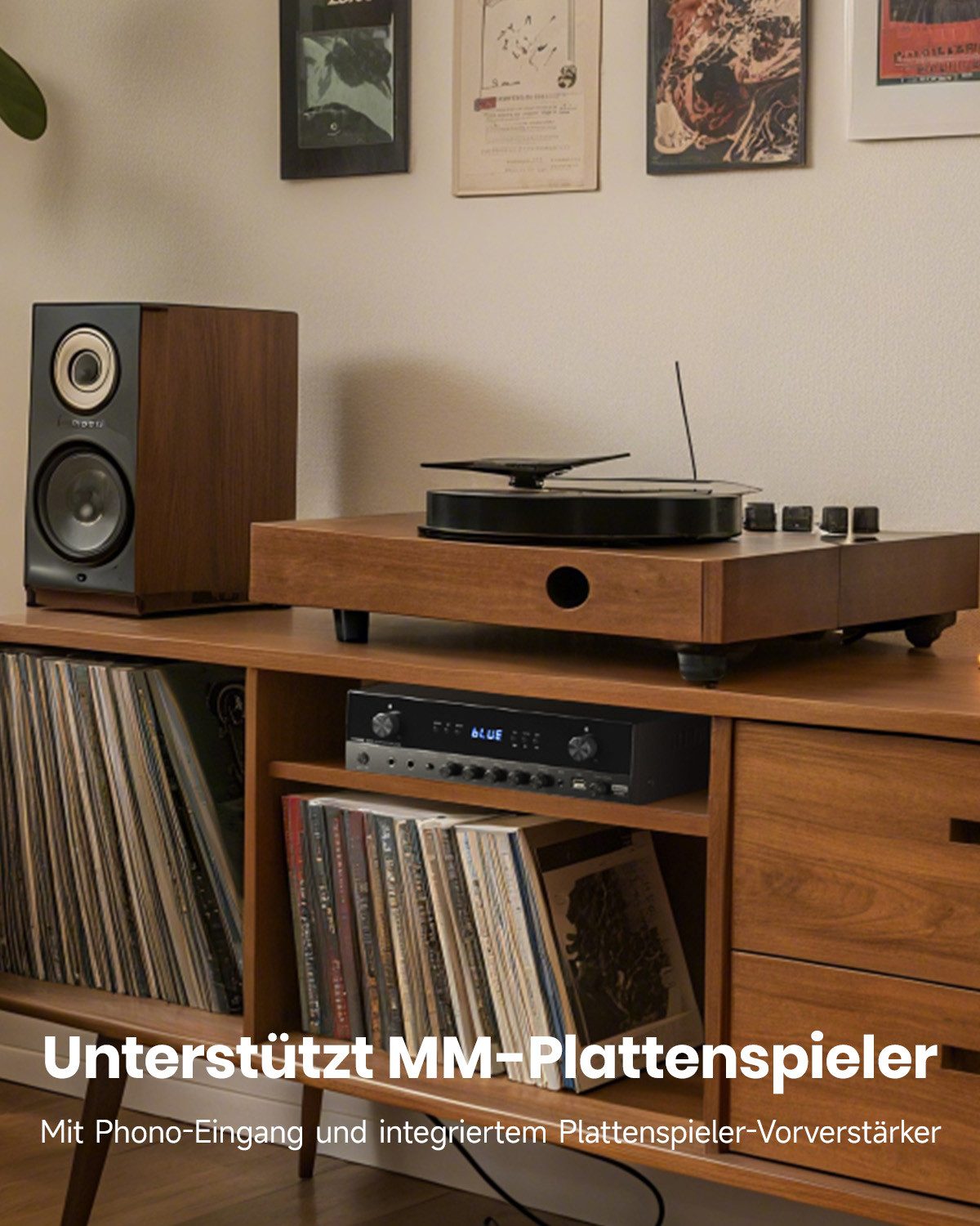 Donner Audioverstärker 2/4/6 Kanal Audio-Leistungsverstärker Stereoempfänger Verstärker (Anzahl Kanäle: 4, 440,00 W, 4 Kanäle, 2 Mikrofoneingänge, Bass, Höhen) – Bild 5 von 5