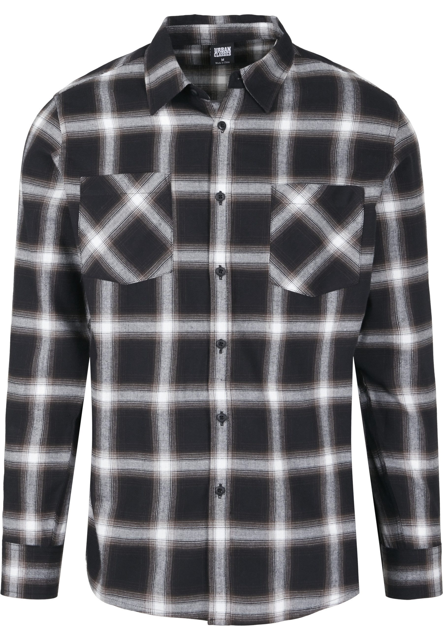 URBAN CLASSICS Kurzarmshirt Urban Classics Herren Checked Flanell Shirt 6 (1-tlg)