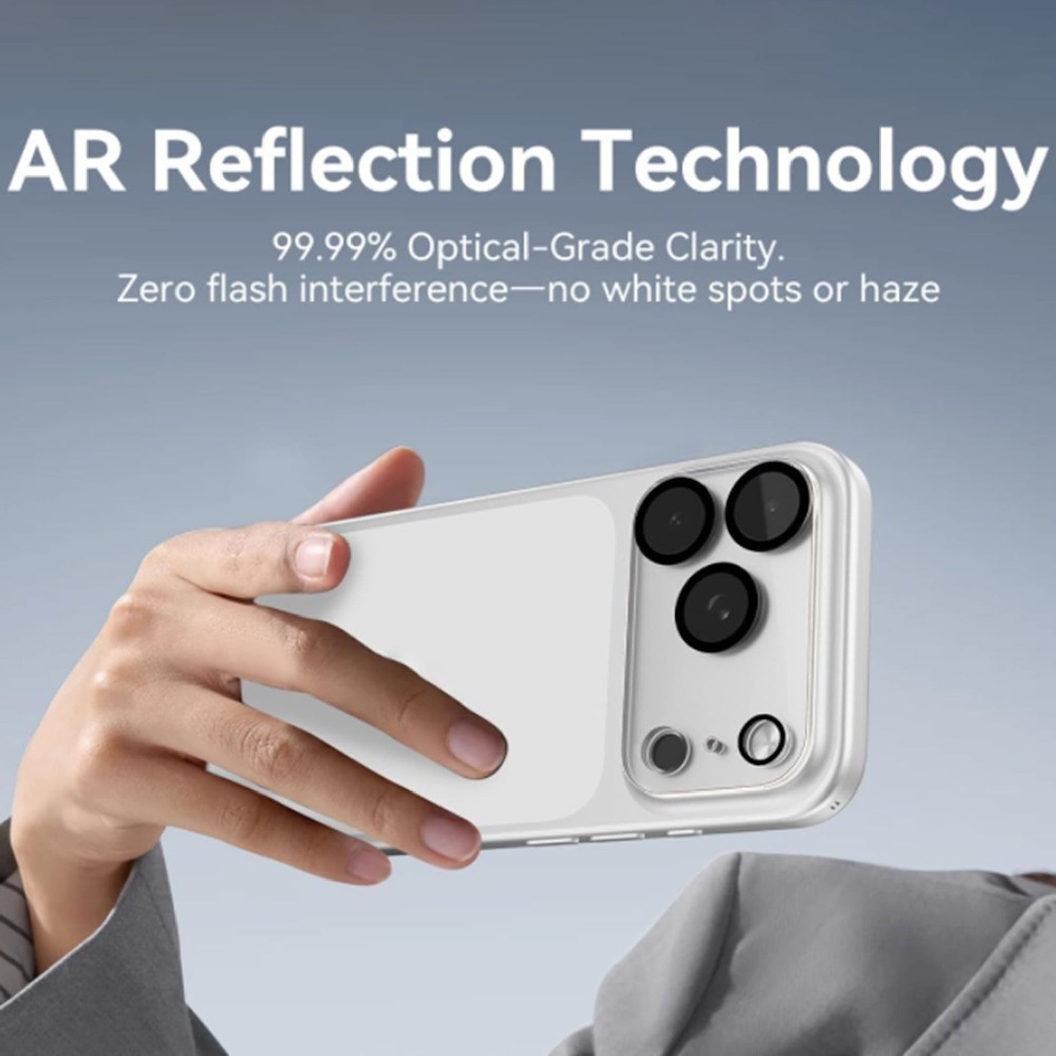 Wigento Kameraschutzglas Linsenschutz für Apple iPhone 18 Pro Max 9H Hartglas Komplettschutz für Apple iPhone 18 Pro Max, AR Reflexionstechnologie, Case Friendl – Bild 4 von 5