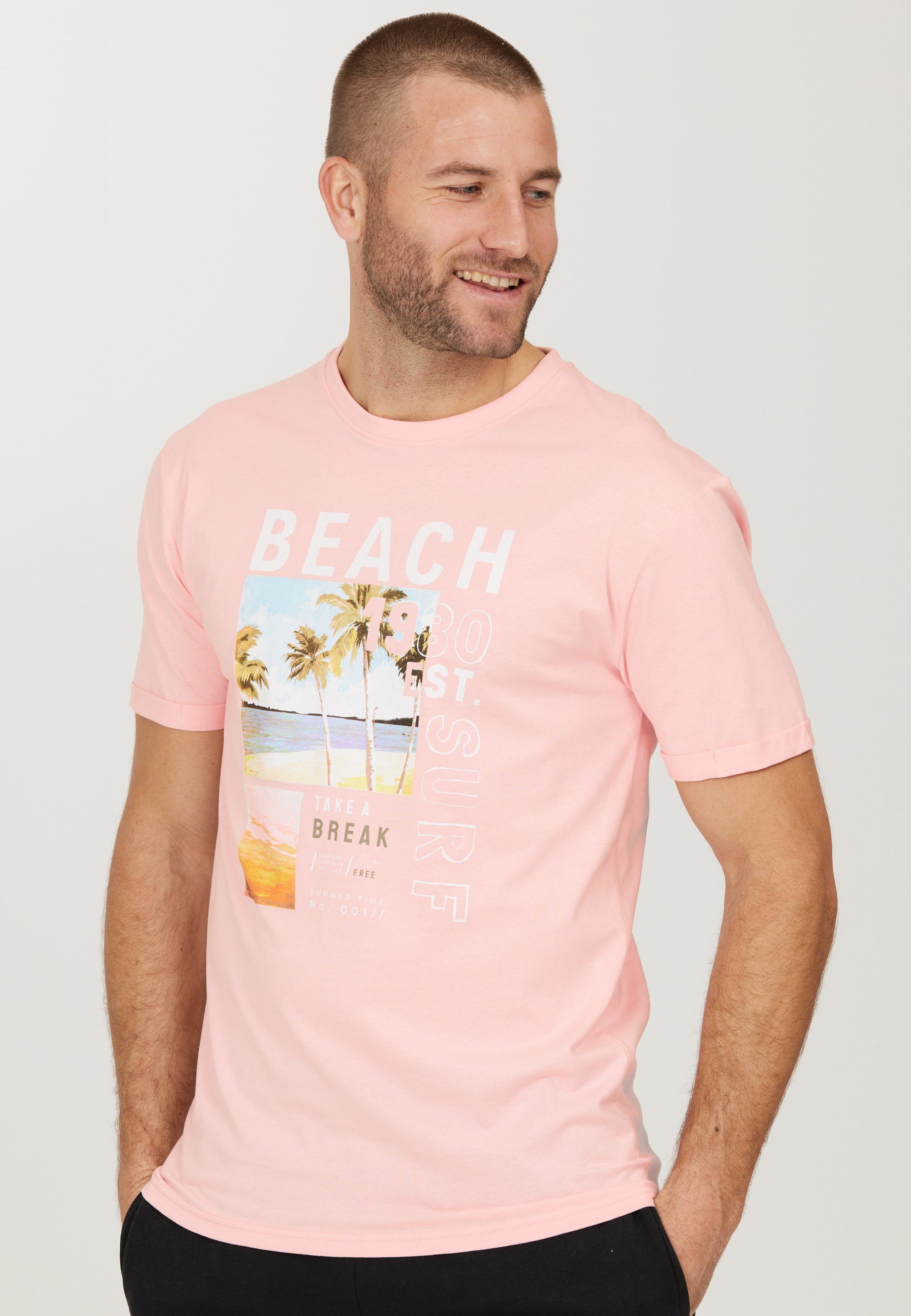 CRUZ T-Shirt Thomsson im sommerlichen Design rosa