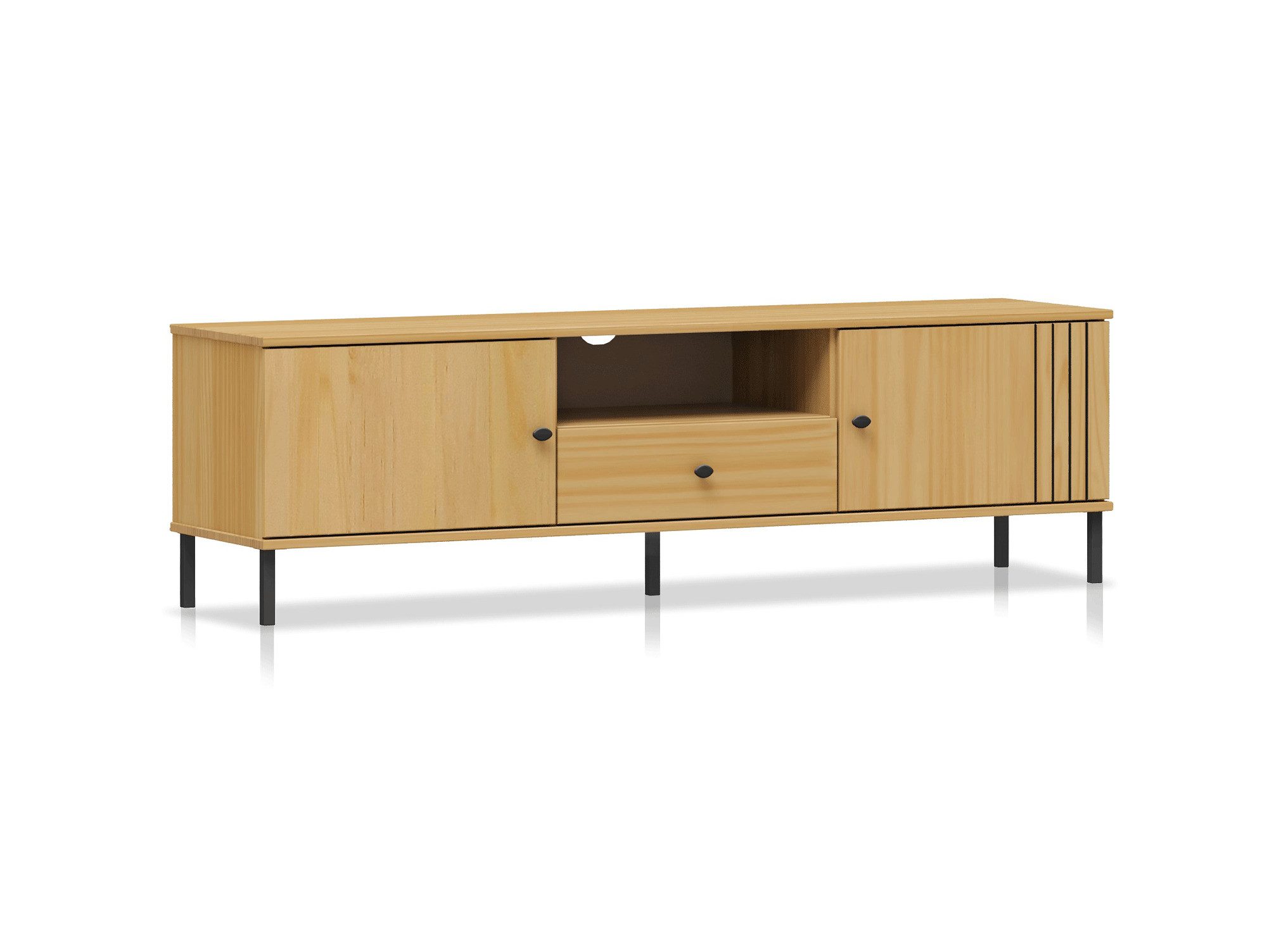 Moebel-Eins TV-Board, AYKO TV-Board II, Material Massivholz, Kiefer eichefarbig lackiert