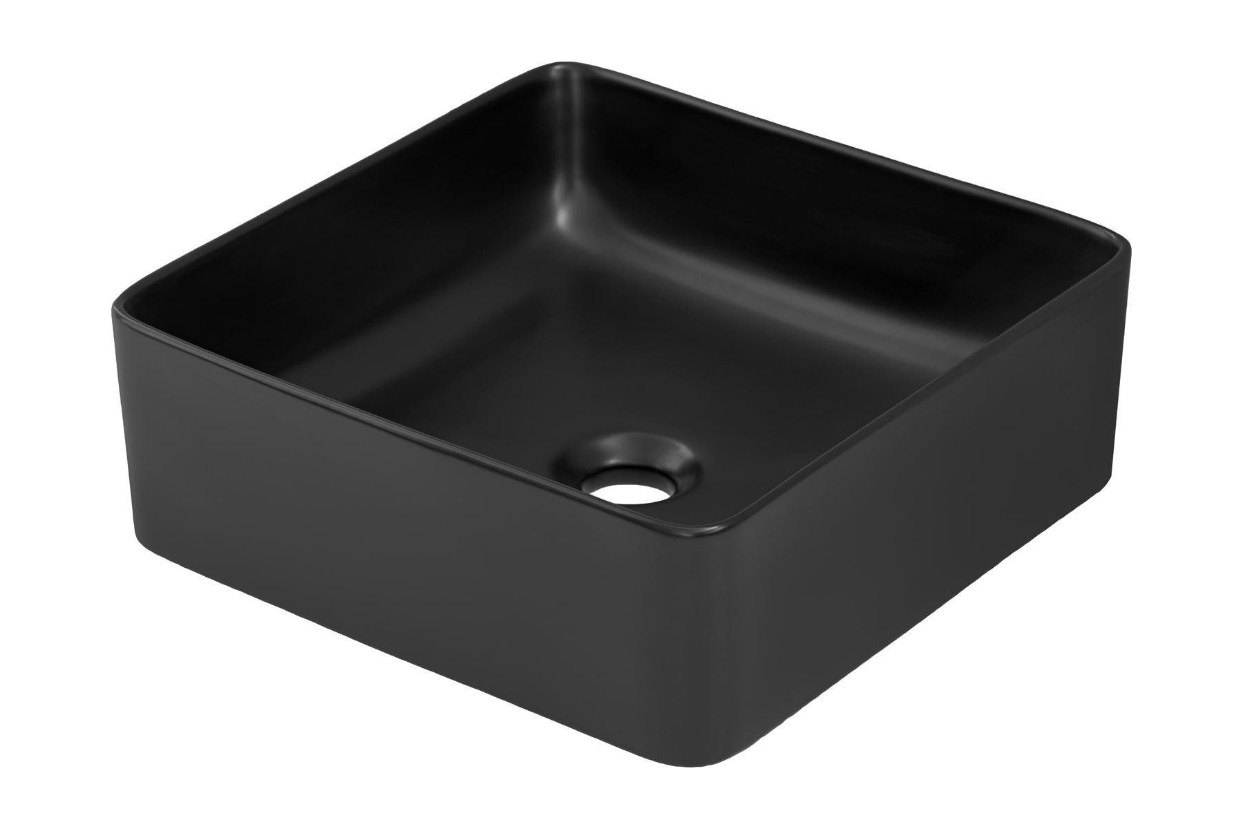 Xlmoebel Waschbecken Schwarze Keramik Aufsatzplatte für Waschtisch Becken, Made in Europa