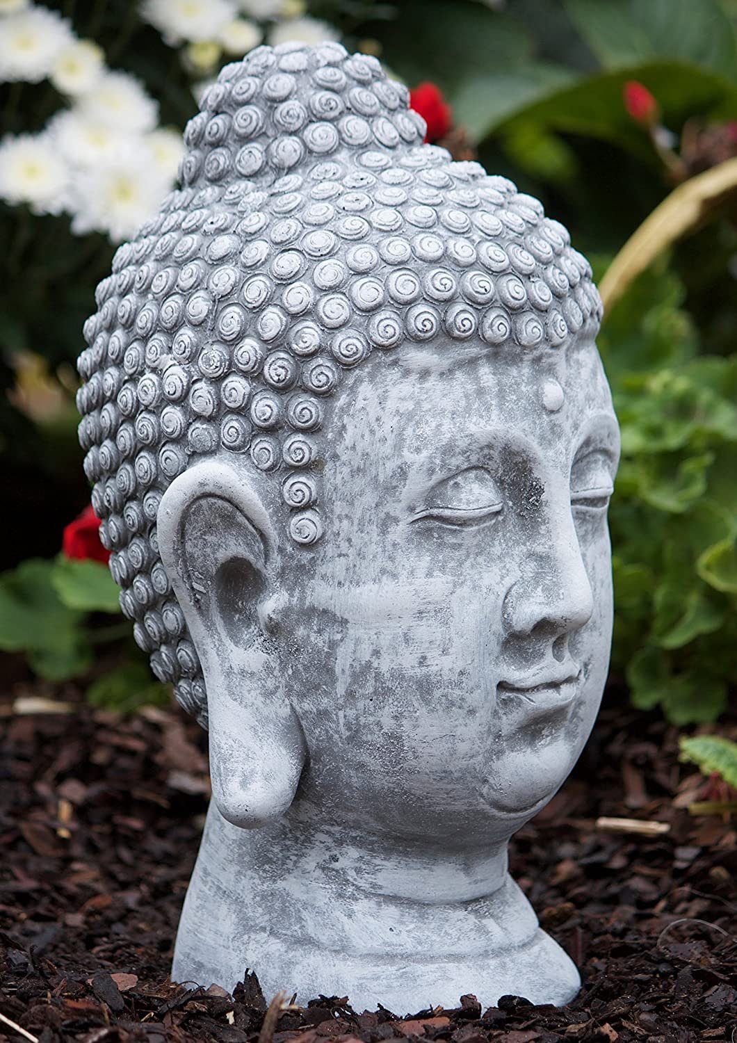 Kopf Gartenfigur Shiva Style Stone and Steinfigur
