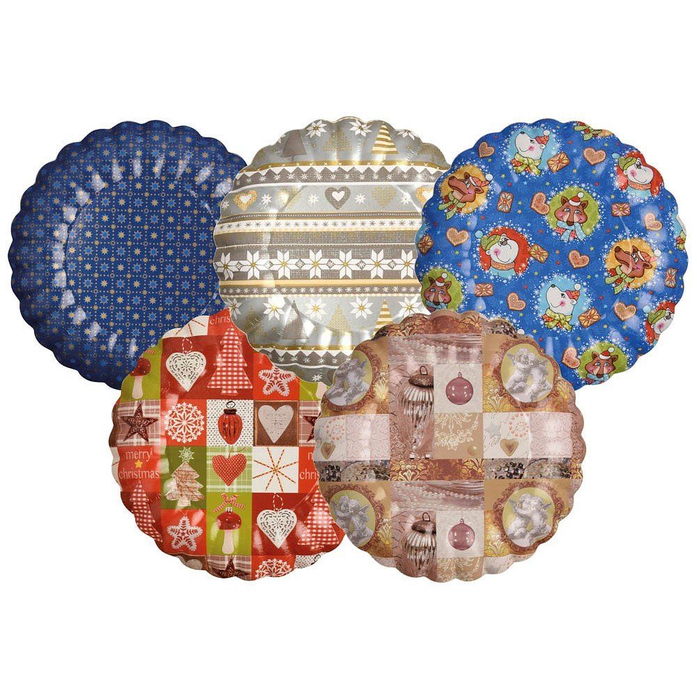 PAPSTAR Pappteller 25 Pappteller Weihnachtsdekor rund 23cm