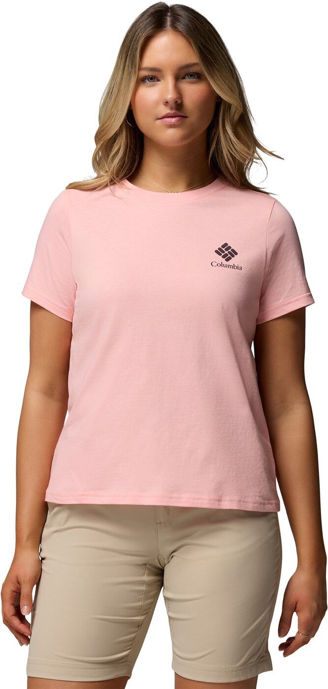 Columbia T-Shirt Rolling Bend Graphic SS PINK SAND, STACKED GEM MINI