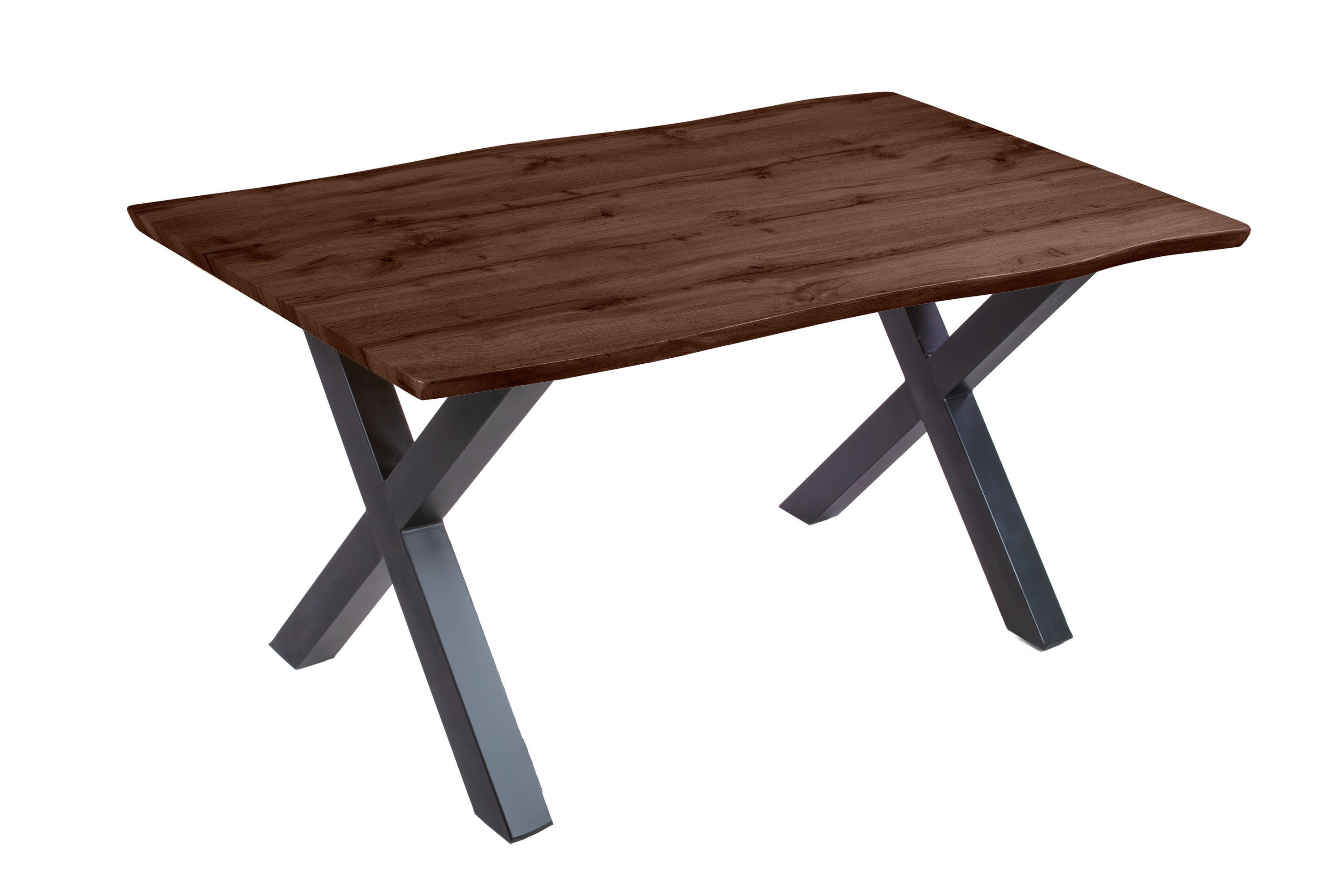 Loreno® Esstisch Josy, Nussbaumholz, Baumkante, MDF-Platte, günstig online kaufen