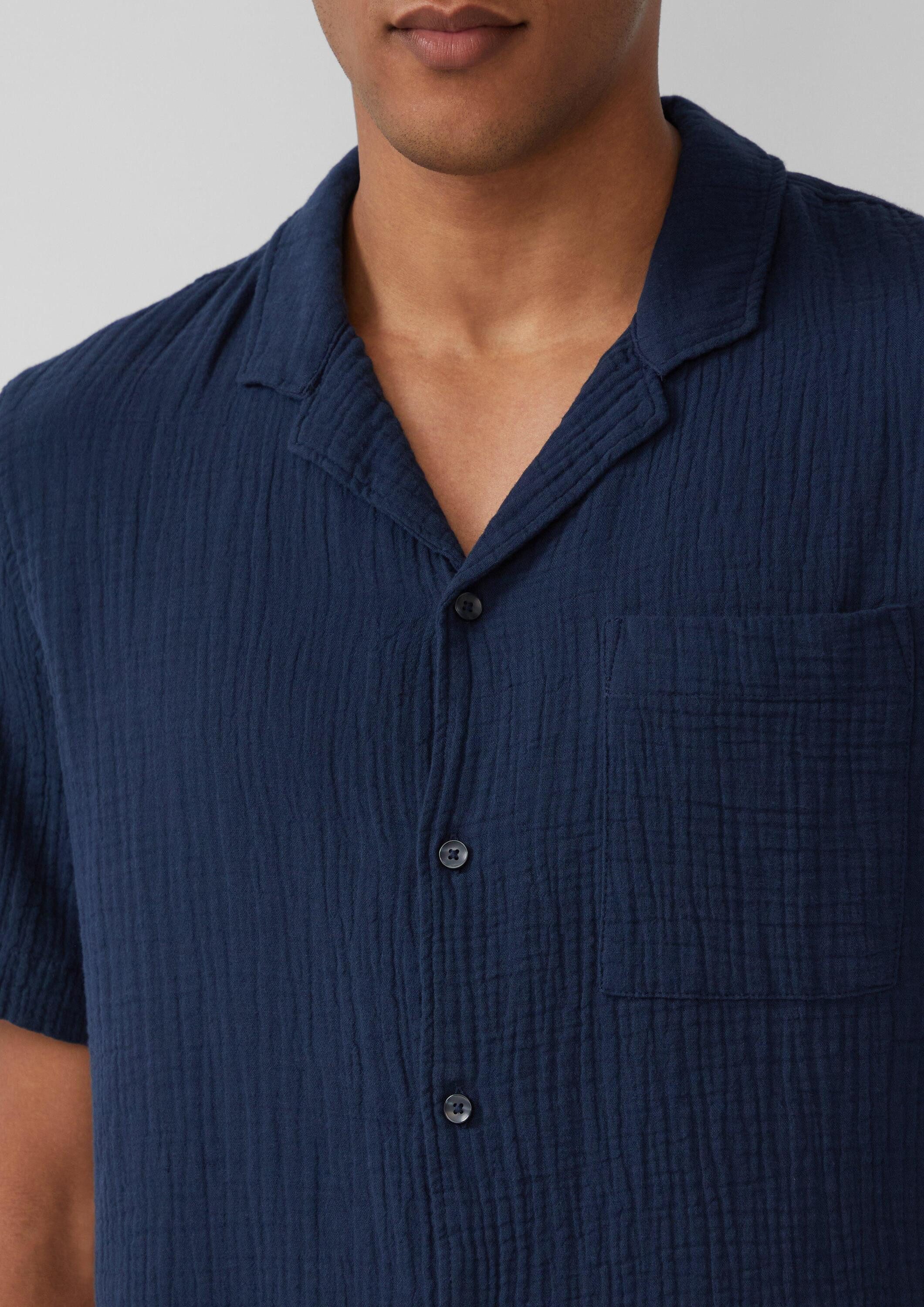 s.Oliver Kurzarmhemd Hemd Resort Fit: Luftiges Kurzarmhemd aus Musselin