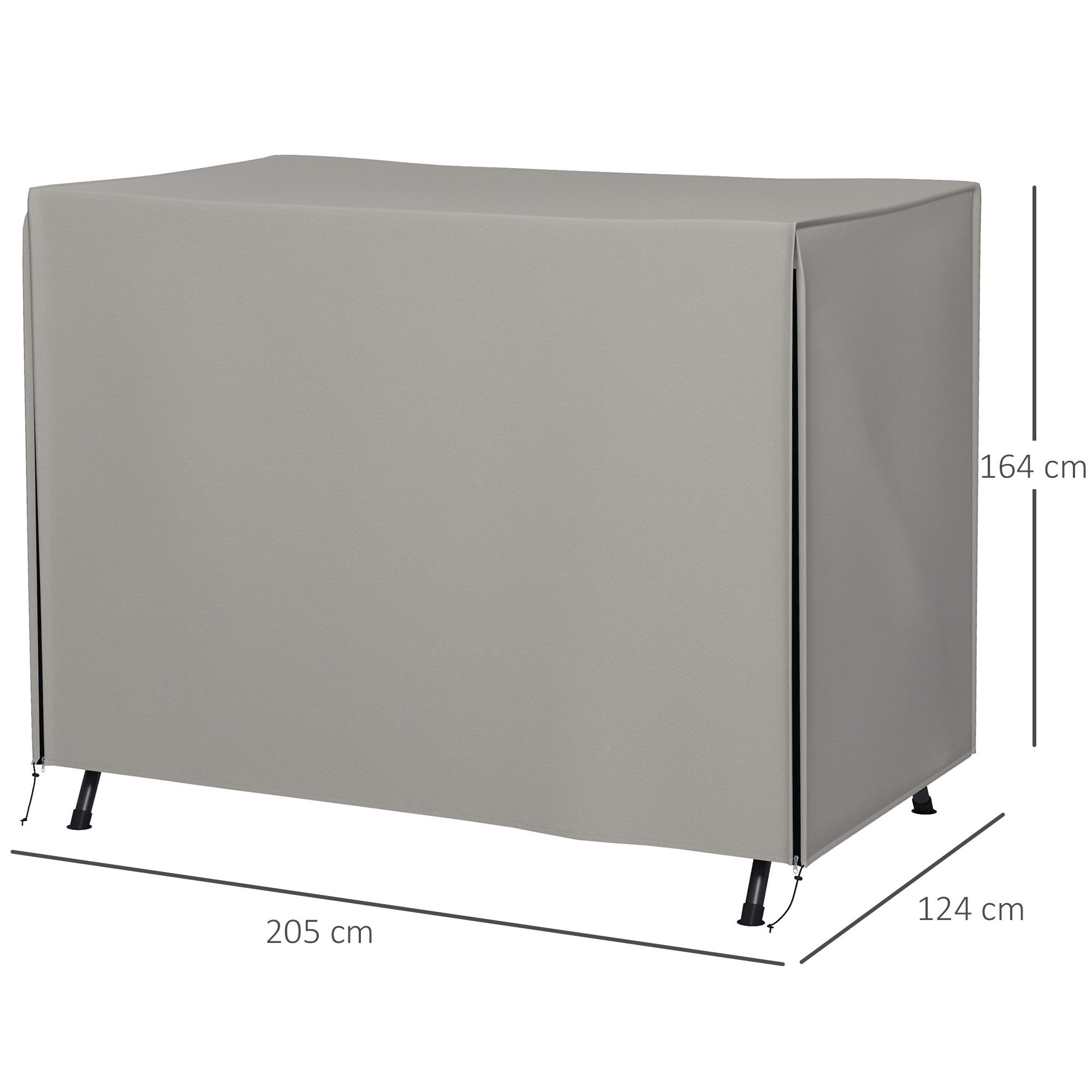 MC Star Gartenmöbel-Schutzhülle Abdeckung für Gartenschaukel, Schutzhülle für Hollywoodschaukel (Abdeckhaube, Wasserfest, Sonnenschutz, Oxford, Grau 205 x 124 x 164 cm)