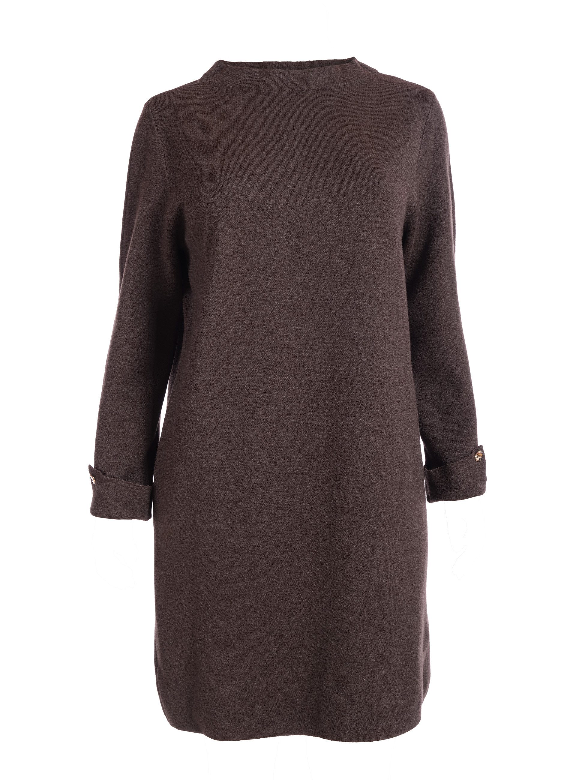 PEKIVESSA Strickkleid Feinstrickkleid gerader Schnitt fester Strick weicher günstig online kaufen