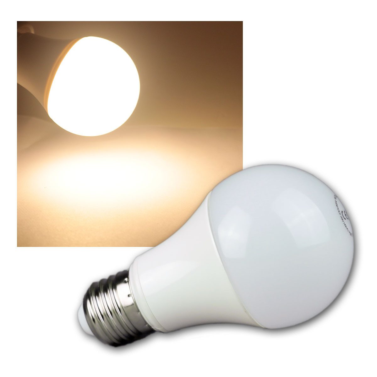 ChiliTec LED-Leuchtmittel LED Glühlampe E27 "G50 AGL" warmweiß 470lm 230V/7W, warmweiß