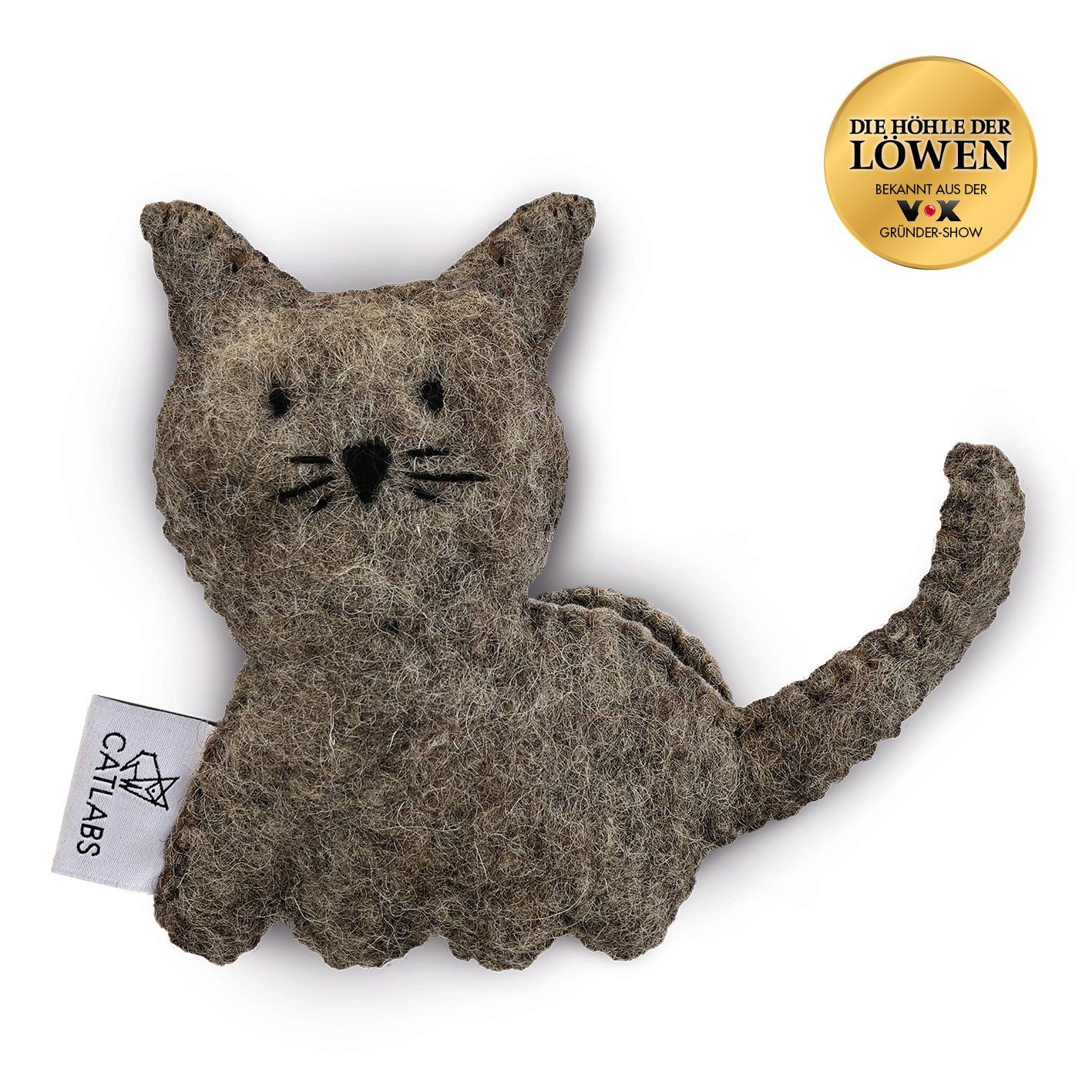 CATLABS Tier-Intelligenzspielzeug Katzenspielzeug Kuschelige Katze mit Katzenminze, (1-tlg)