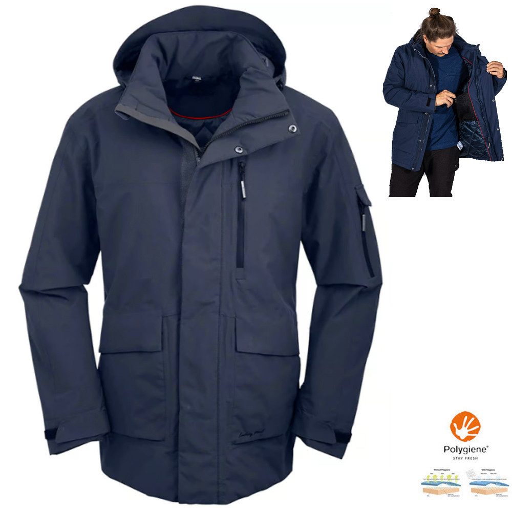 Maul Hardshelljacke Maul – Herren Winter Regenparka Breitenstein wasserdicht warm, navy