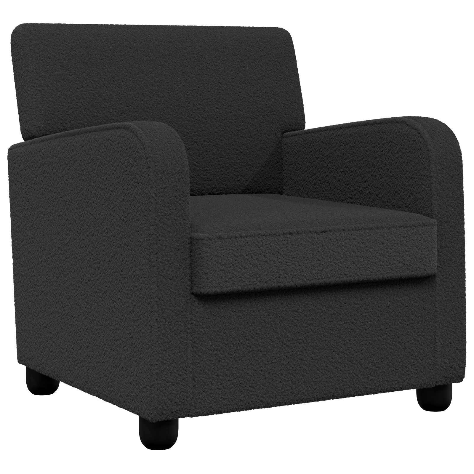 vidaXL Sessel Sessel Dunkelgrau Lammfell-Imitat (1-St)
