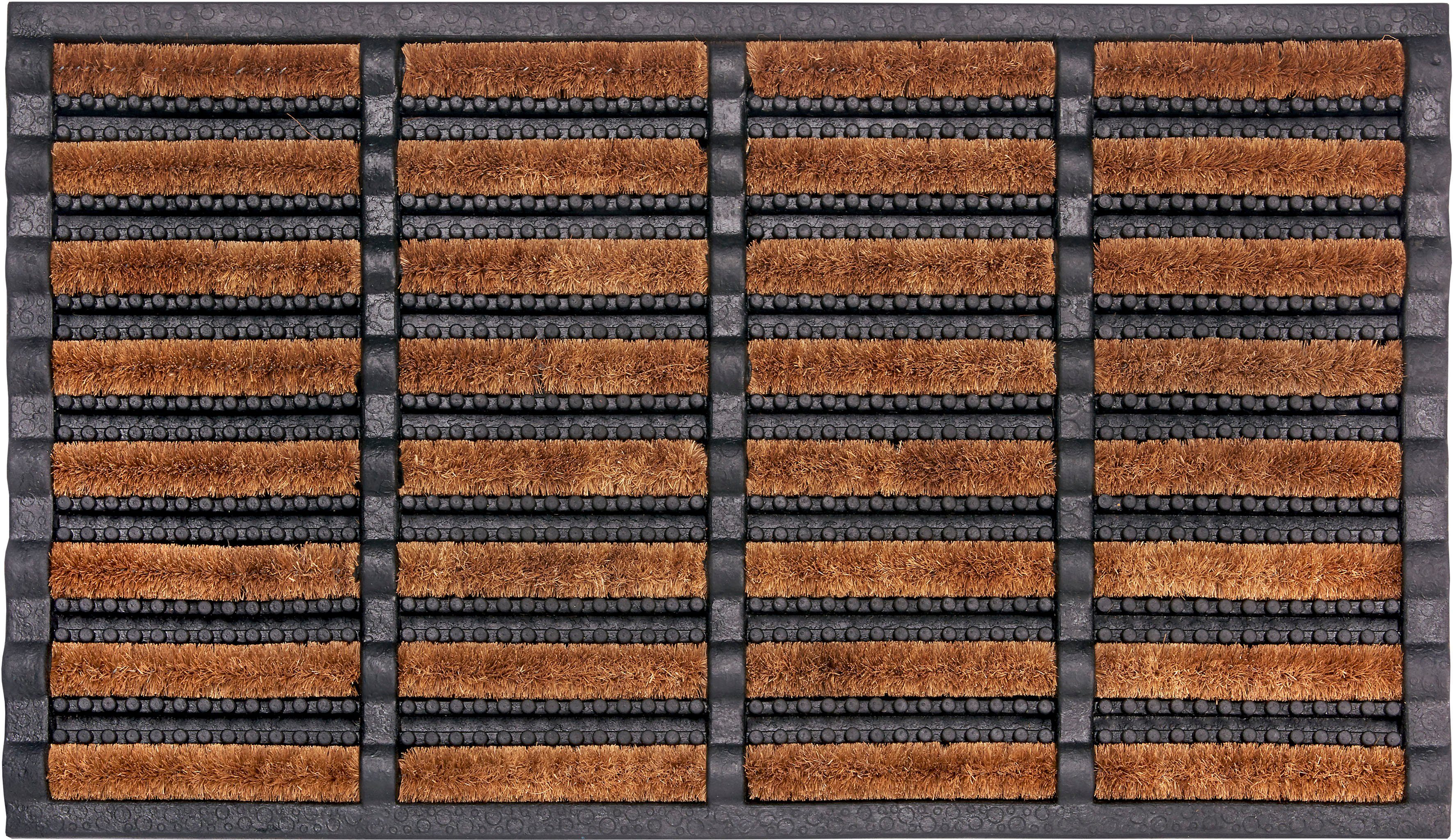 HANSE Home Fußmatte Schmutzfangmatte Brushes Mat, Türmatte, rechteckig, Höhe: 25 mm, Kokos, Gummi, Schmutzfangmatte, Outdoor, Rutschfest, Innen, Kokosmatte – Bild 2 von 5