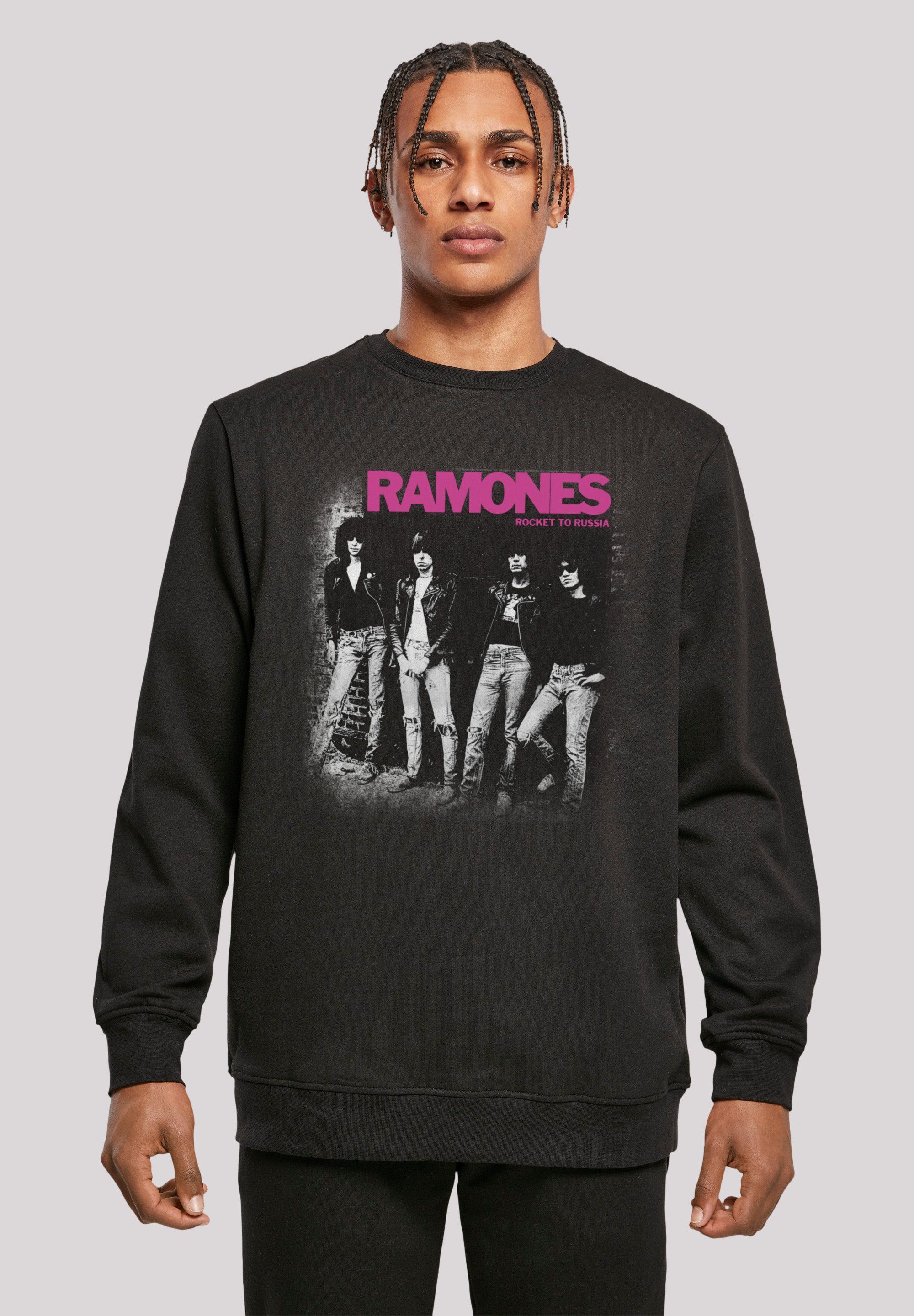 F4NT4STIC Sweatshirt Ramones Rock Musik Band Rocket To Russia Faded Premium Qualität, Band, Rock-Musik