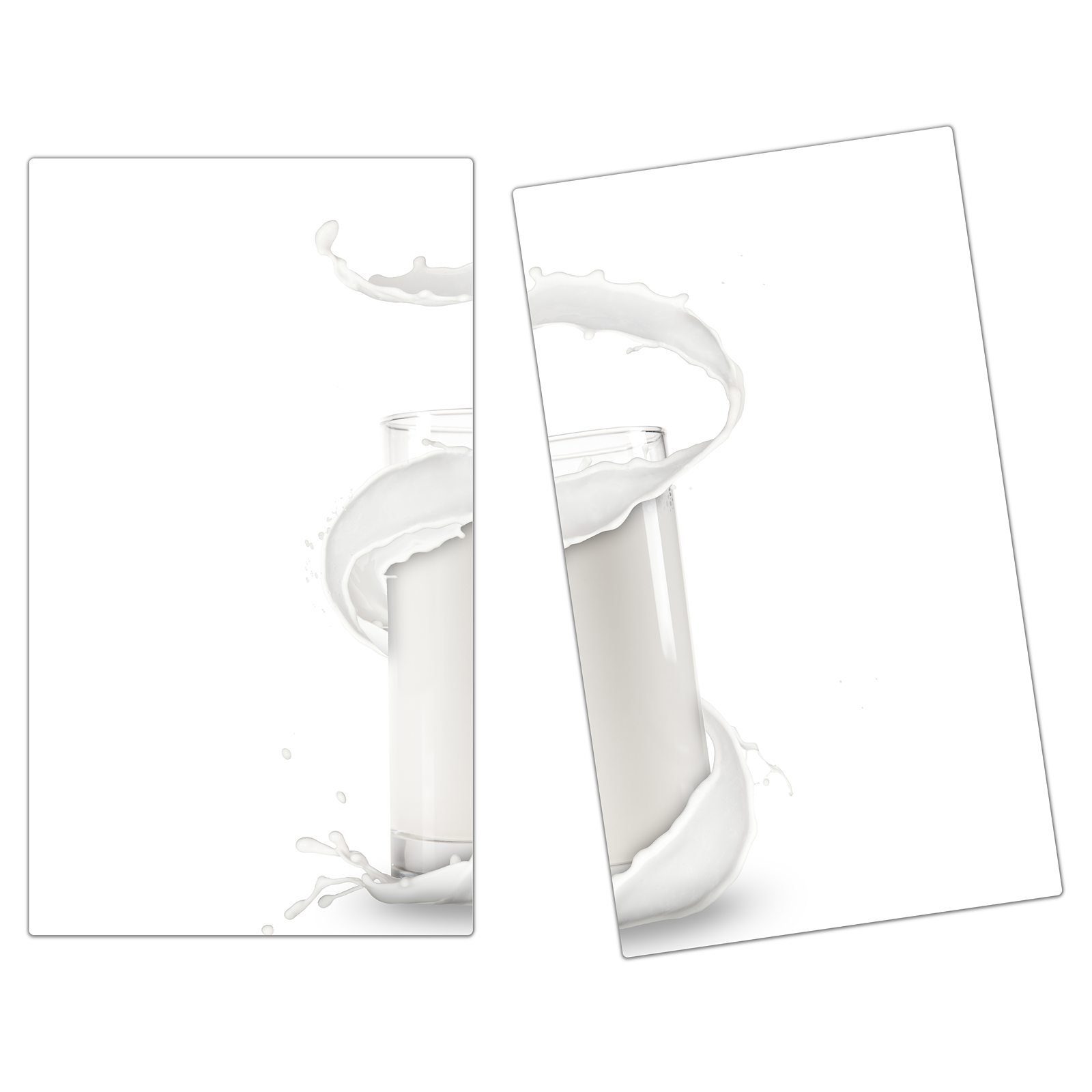 tlg) aus Herd-Abdeckplatte (2 Spritzschutz spritzt Herdabdeckplatte Milch Primedeco Glas, Glas, Glas aus