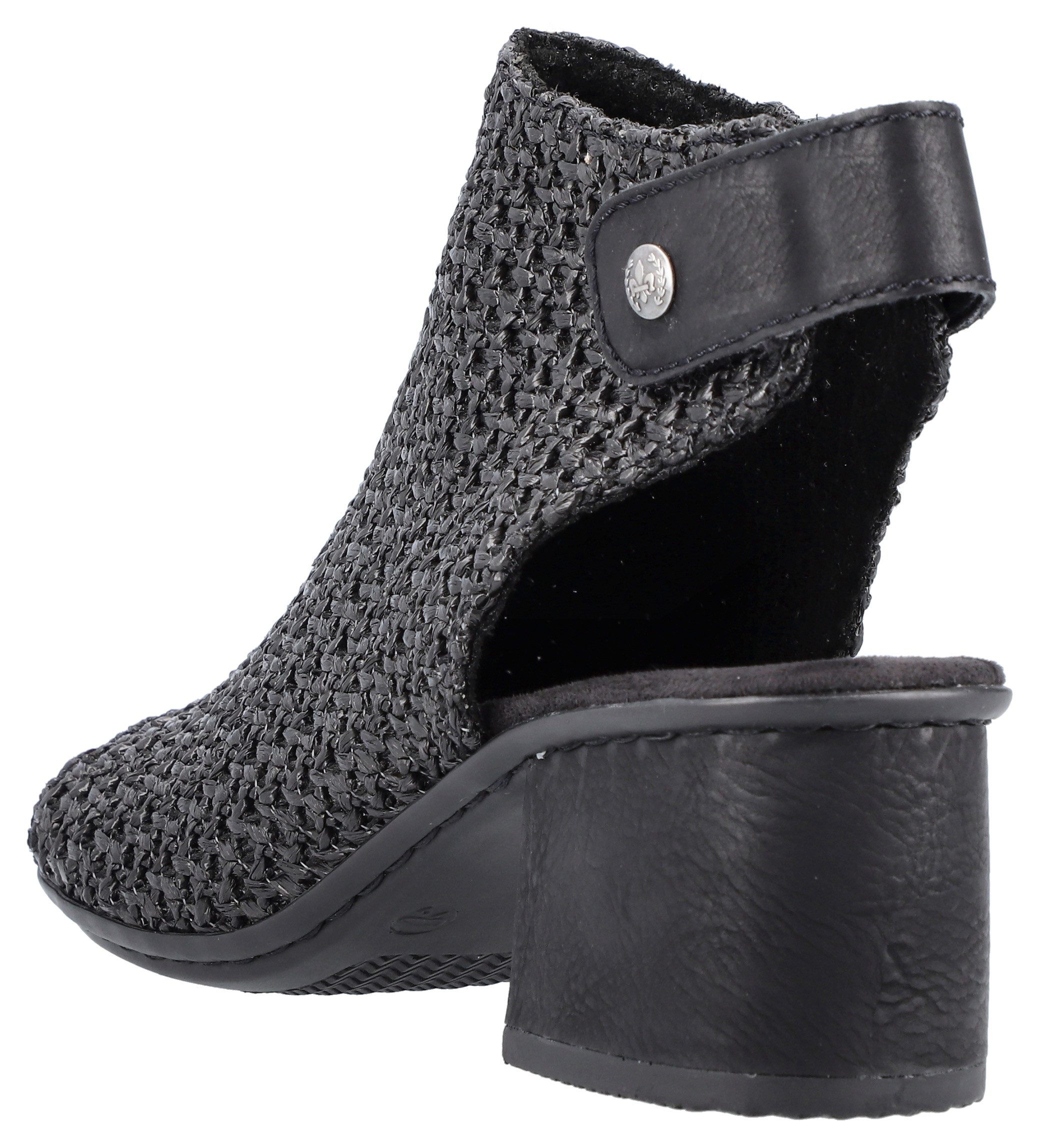 Rieker Sandalette, Sommerschuh, Sandalette, Blockabsatz, in modischer Flecht-Optik