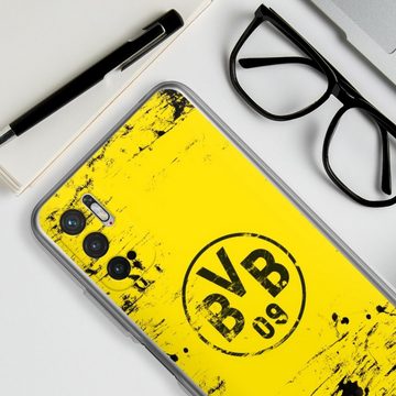 DeinDesign Handyhülle Borussia Dortmund Offizielles Lizenzprodukt BVB BVB Destroyed Look, Xiaomi Redmi Note 10 5G Silikon Hülle Bumper Case Handy Schutzhülle
