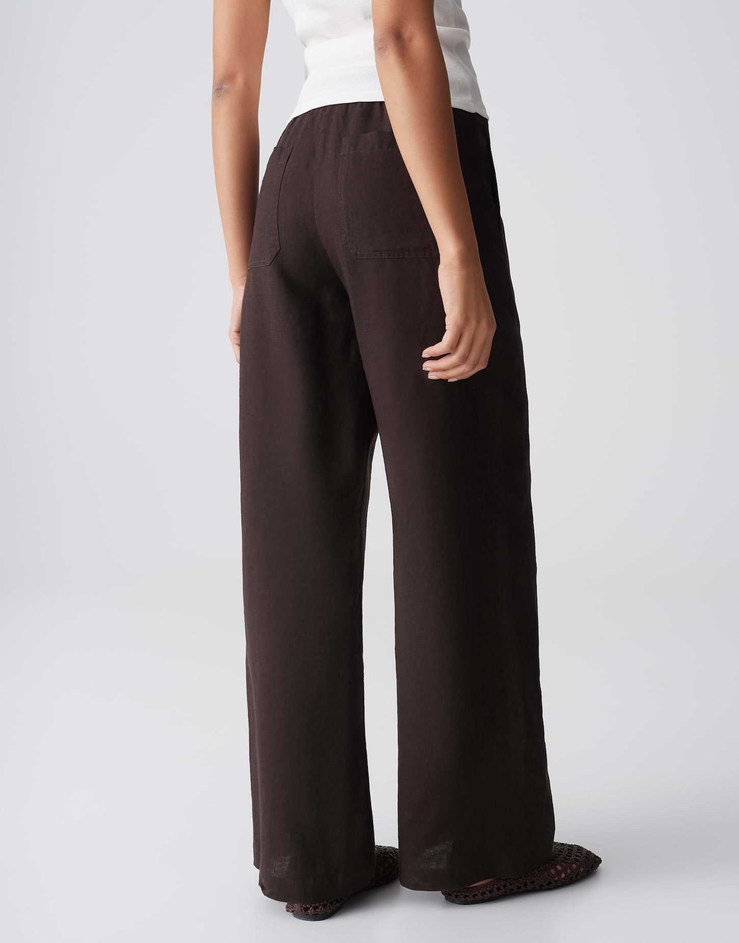 OPUS Stoffhose Mileni resort aus Webware mit Leinenstruktur Mit Eingrifftaschen für praktische Alltagslooks