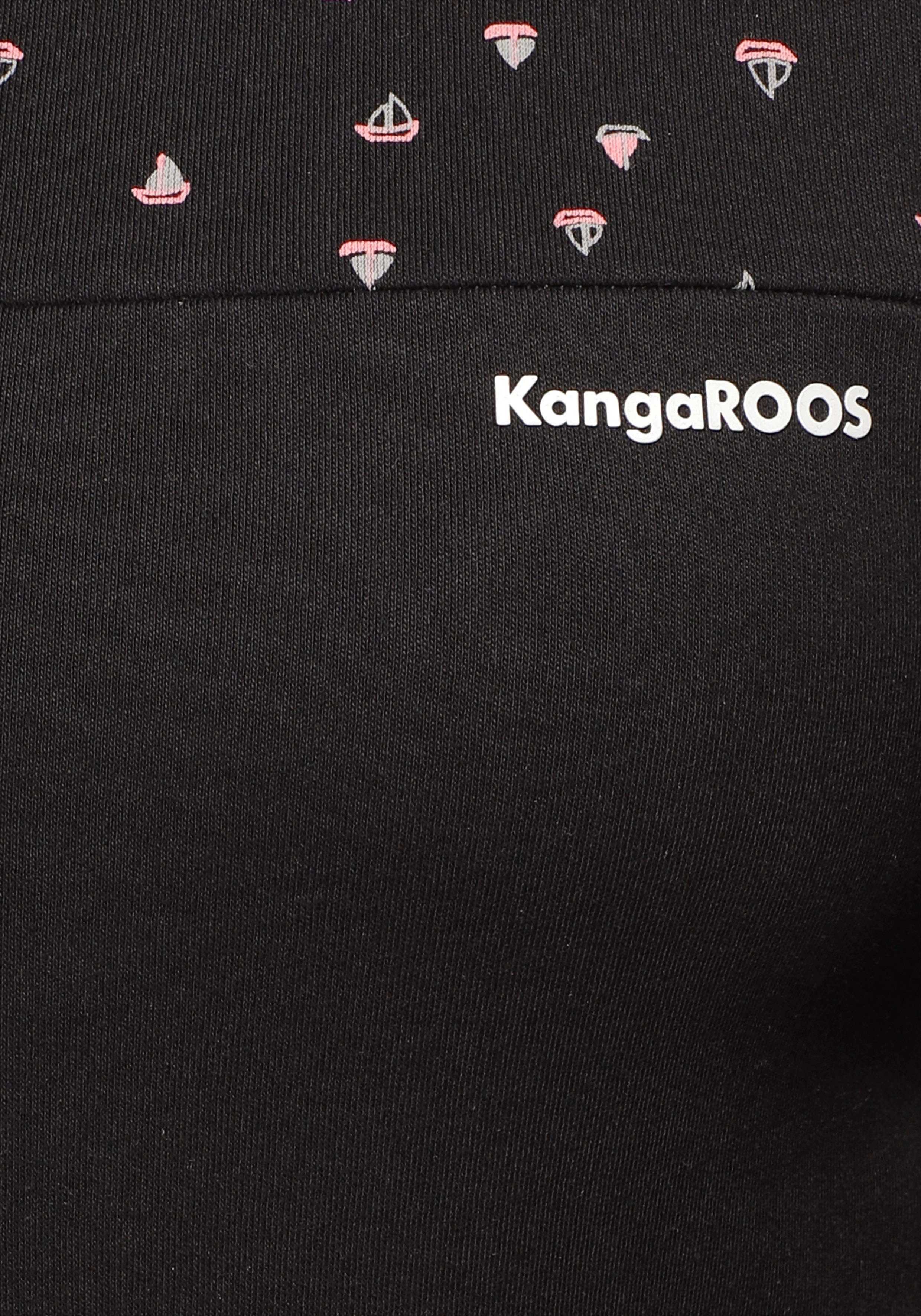 KangaROOS Hoodie mit lässiger Kapuze schwarz