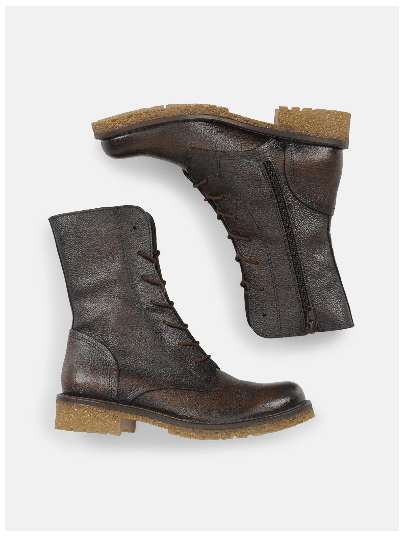 Felmini Stiefelette Leder . Schnürstiefelette