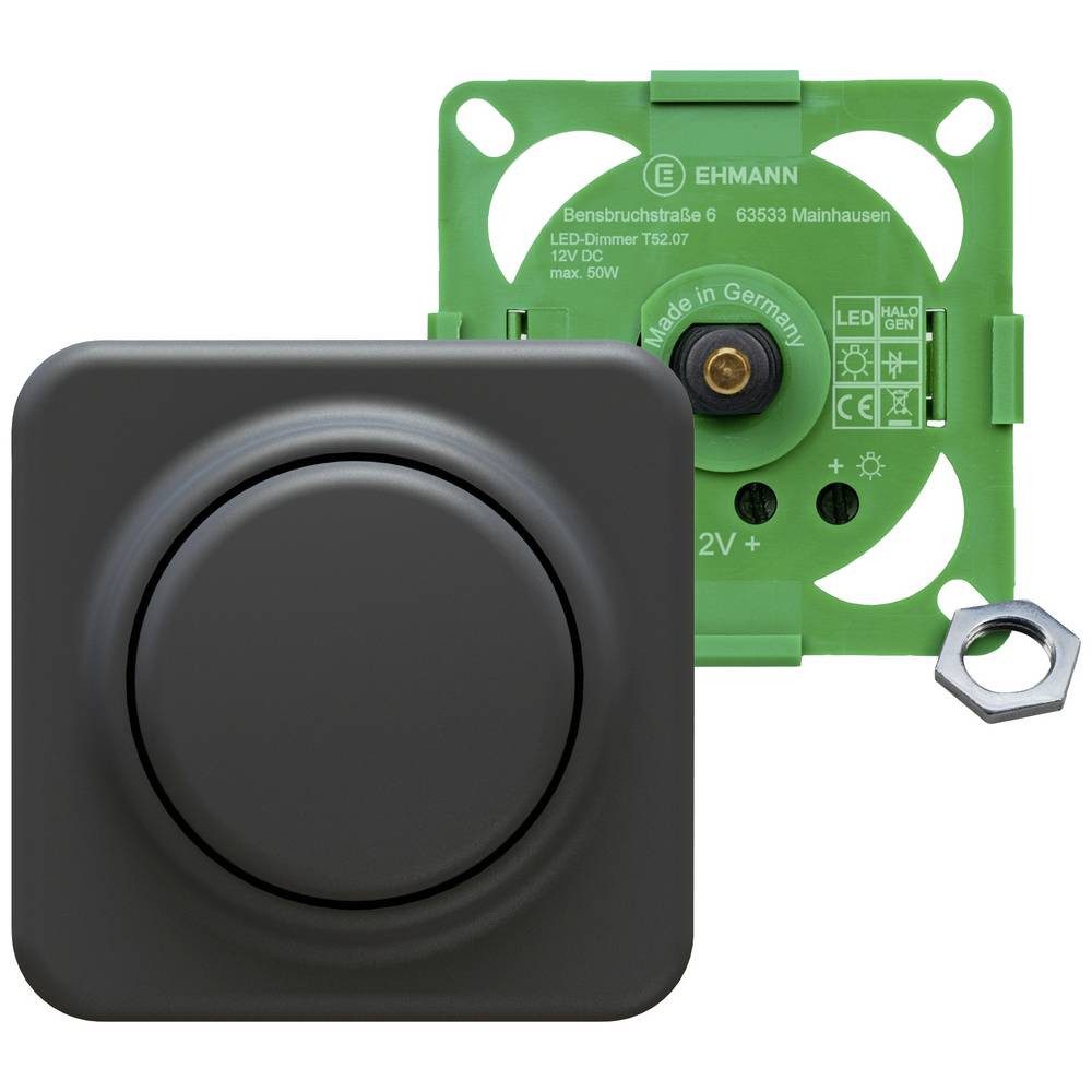 Ehmann Drehdimmer LED-Dimmer 12V 50W anthrazit 5230x0700