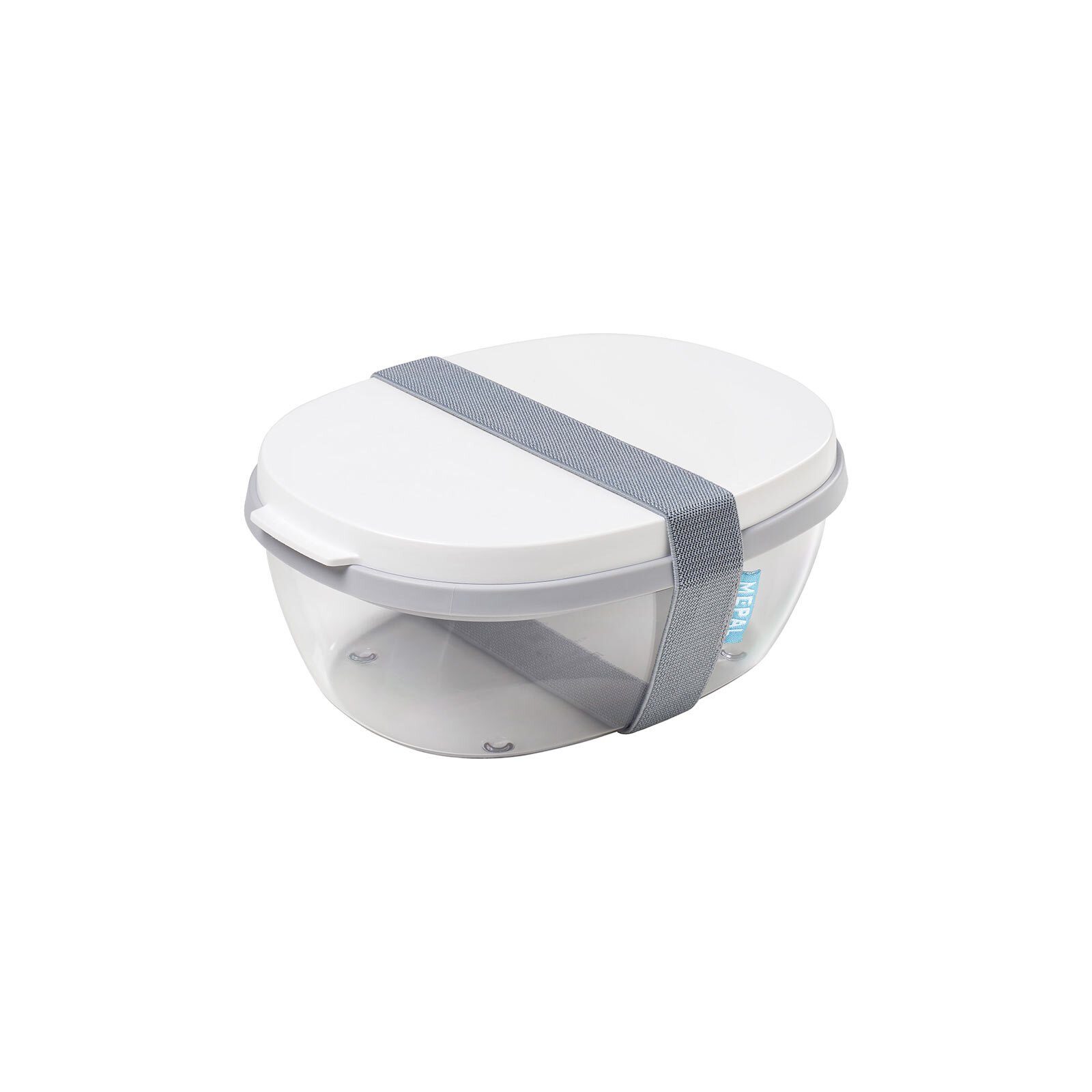 Mepal Lunchbox Ellipse Salatbox 1300 ml, Kunststoff, (1-tlg), Spülmaschinengeeignet weiß