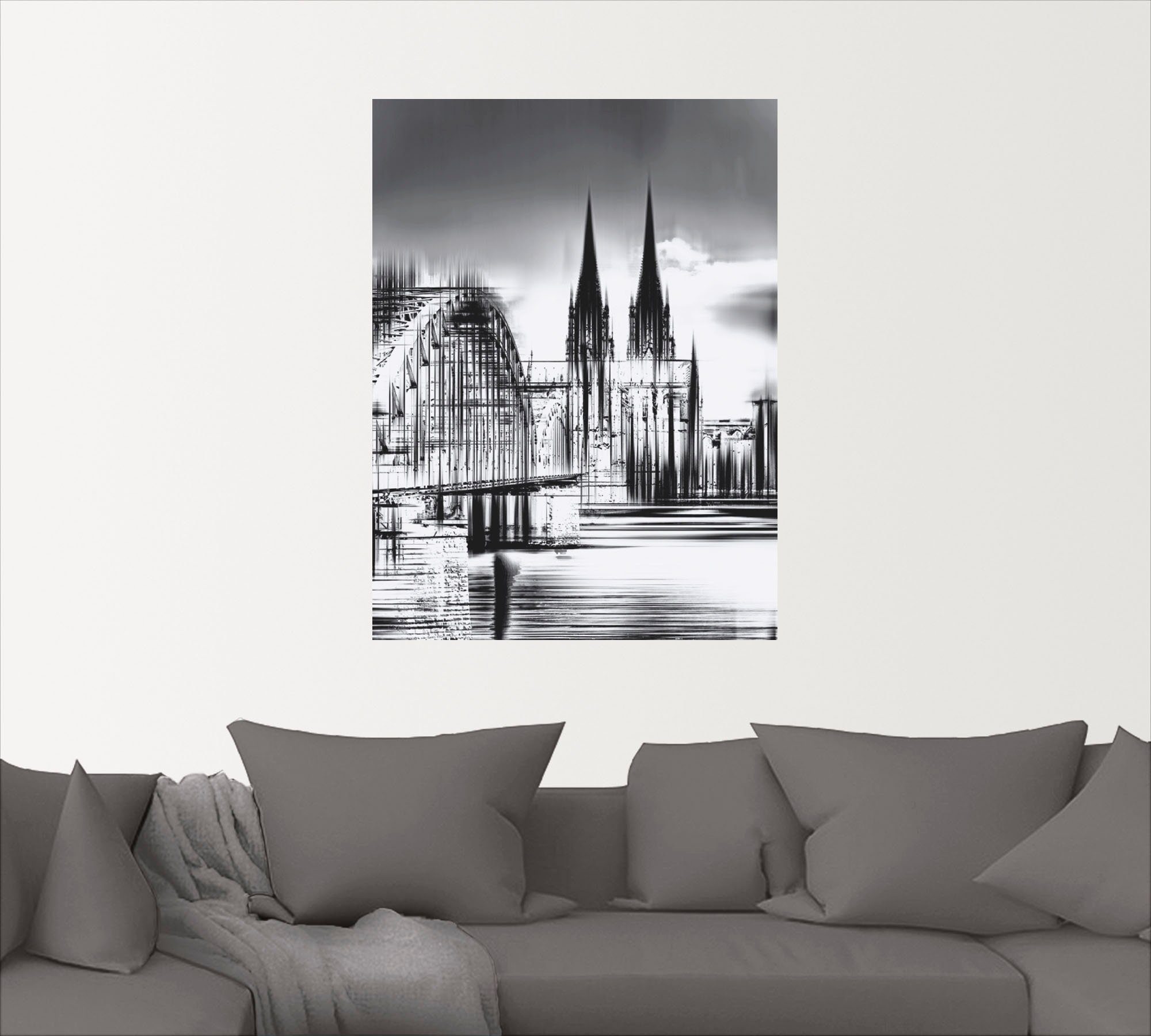 St), Wandbild Köln Leinwandbild, versch. III, Collage Deutschland Skyline Artland Wandaufkleber als (1 Größen in Poster oder