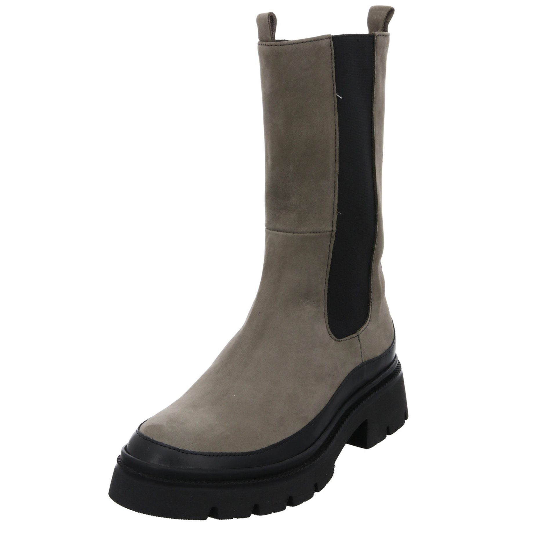 Gabor Chelsea Boots Nubukleder uni Chelseaboots Nubukleder Grün (oliv/schwarz / 11)