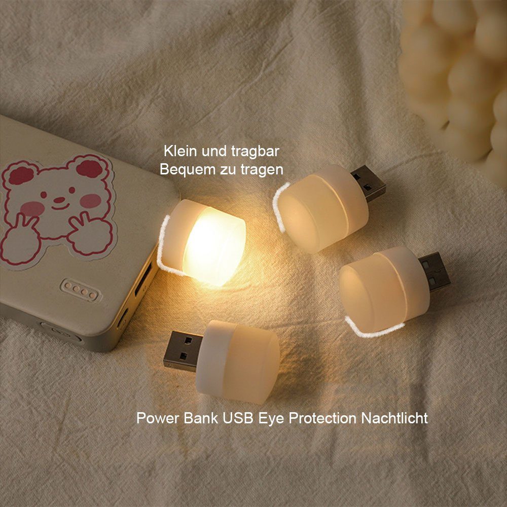 Stück USB-Nachtlicht, Nachtlicht Licht,10 Ambiente-Stimmungslicht, warmes MOUTEN weißes