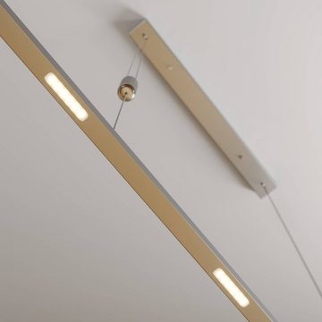Lucande LED-Hängeleuchte Arnik, dimmbar, LED-Leuchtmittel fest verbaut, warmweiß, Modern, Metall, Aluminium, nickel matt, 6 flammig, inkl.