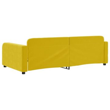 vidaXL Bett Tagesbett Gelb 100x200 cm Samt