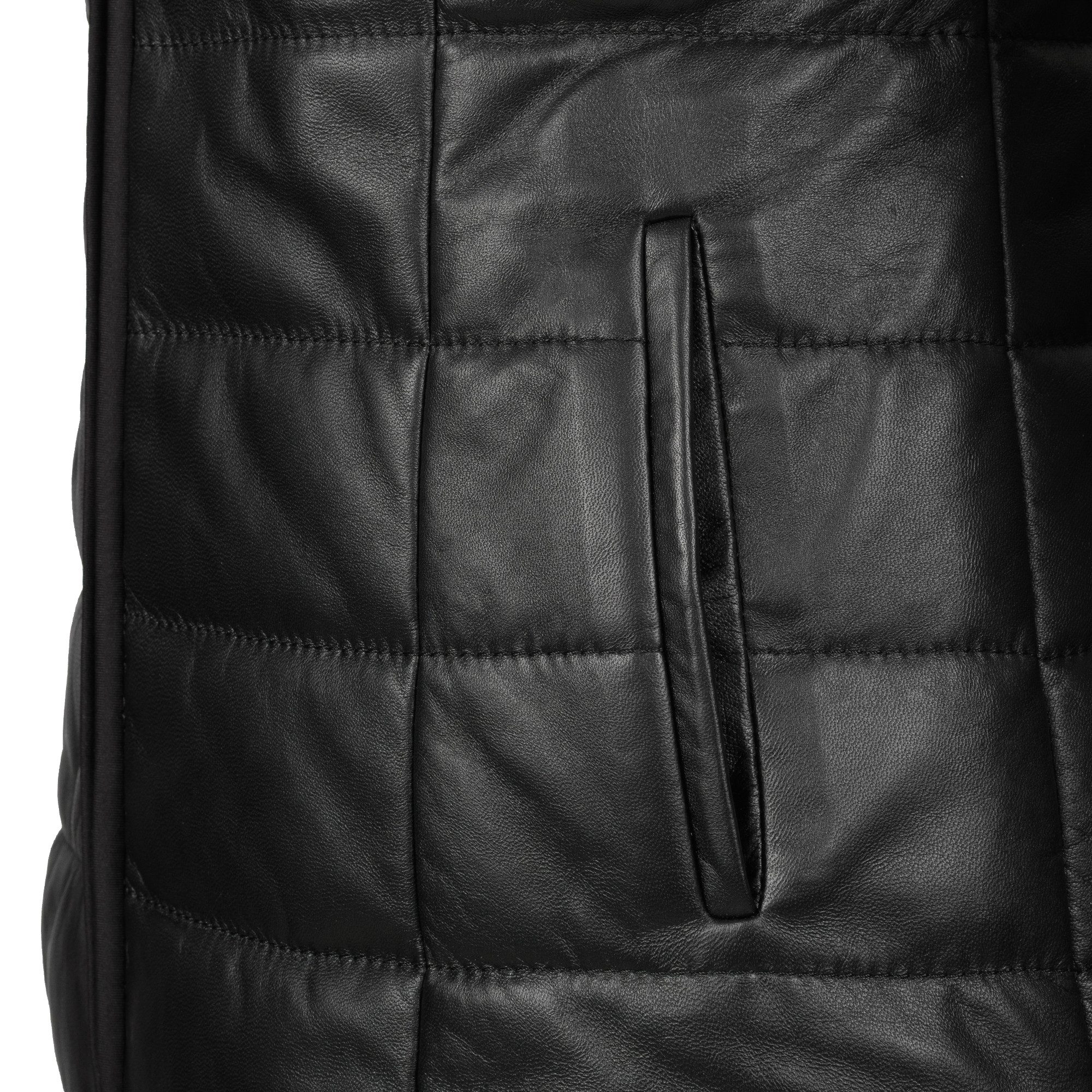 Mouflon Lederjacke Cyble •	Modischer Stepp-Look mit taillierter Passform