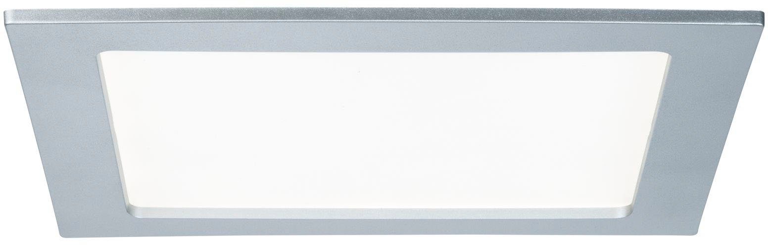 Paulmann LED Panel LED Einbaupanel eckig 220x220mm 16,5W 4.000K Chrom matt, LED fest integriert, Neutralweiß, LED Einbaupanel eckig 220x220mm 16,5W 4.000K Chrom matt