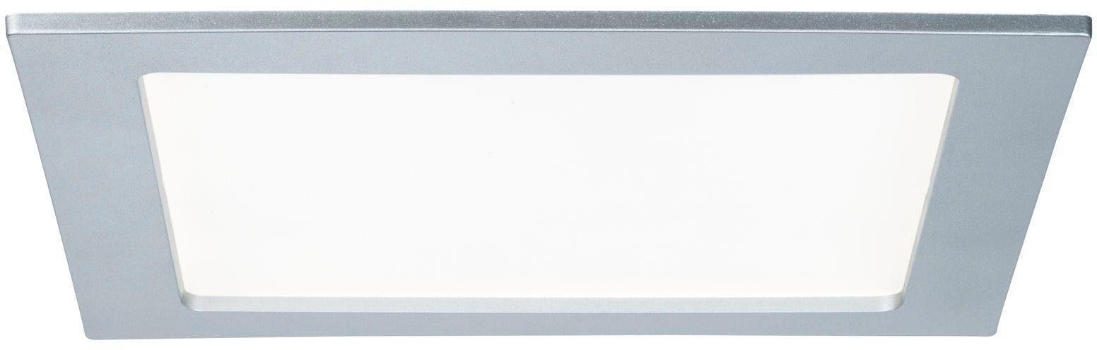 Chrom Anschlussbox 16,5W matt, 16,5W Panel Doppelschnellklemme integriert, LED Einbaupanel 4.000K LED mit LED eckig Neutralweiß, eckig fest Chrom Durchschleifen zum inkl LED Einbaupanel 220x220mm matt, Paulmann 4.000K 220x220mm