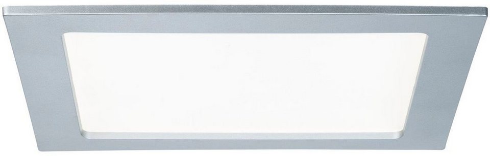 Paulmann LED Panel LED Einbaupanel eckig 220x220mm 16,5W 4.000K Chrom matt, LED  fest integriert, Neutralweiß, LED Einbaupanel eckig 220x220mm 16,5W 4.000K  Chrom matt, inkl Anschlussbox mit Doppelschnellklemme zum Durchschleifen
