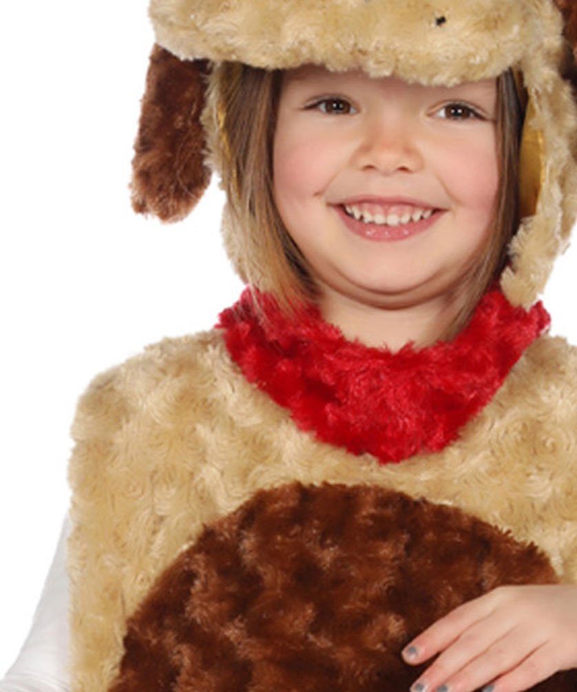 Karneval-Klamotten Kostüm Hund für Babys Kleinkinder Tierkostüm, Babykostüm Hunde-Body mit Kopf Mädchen Jungen