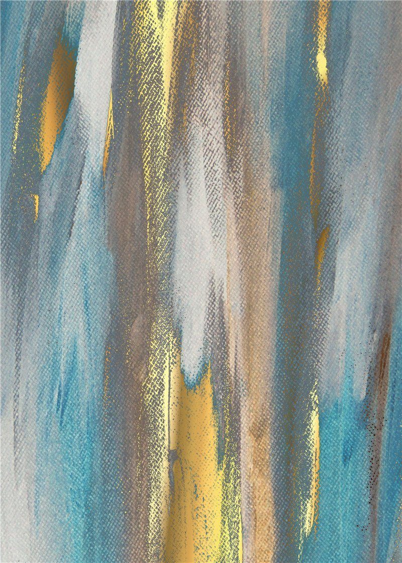 Goldfolie, St), Malereibilder Kunstdruck Goldfolie mit Wohnzimmer dekorativer das L.Ru (3 Gemäldekern aus Dekorative UG für luxuriöser abstrakter, Moderner,