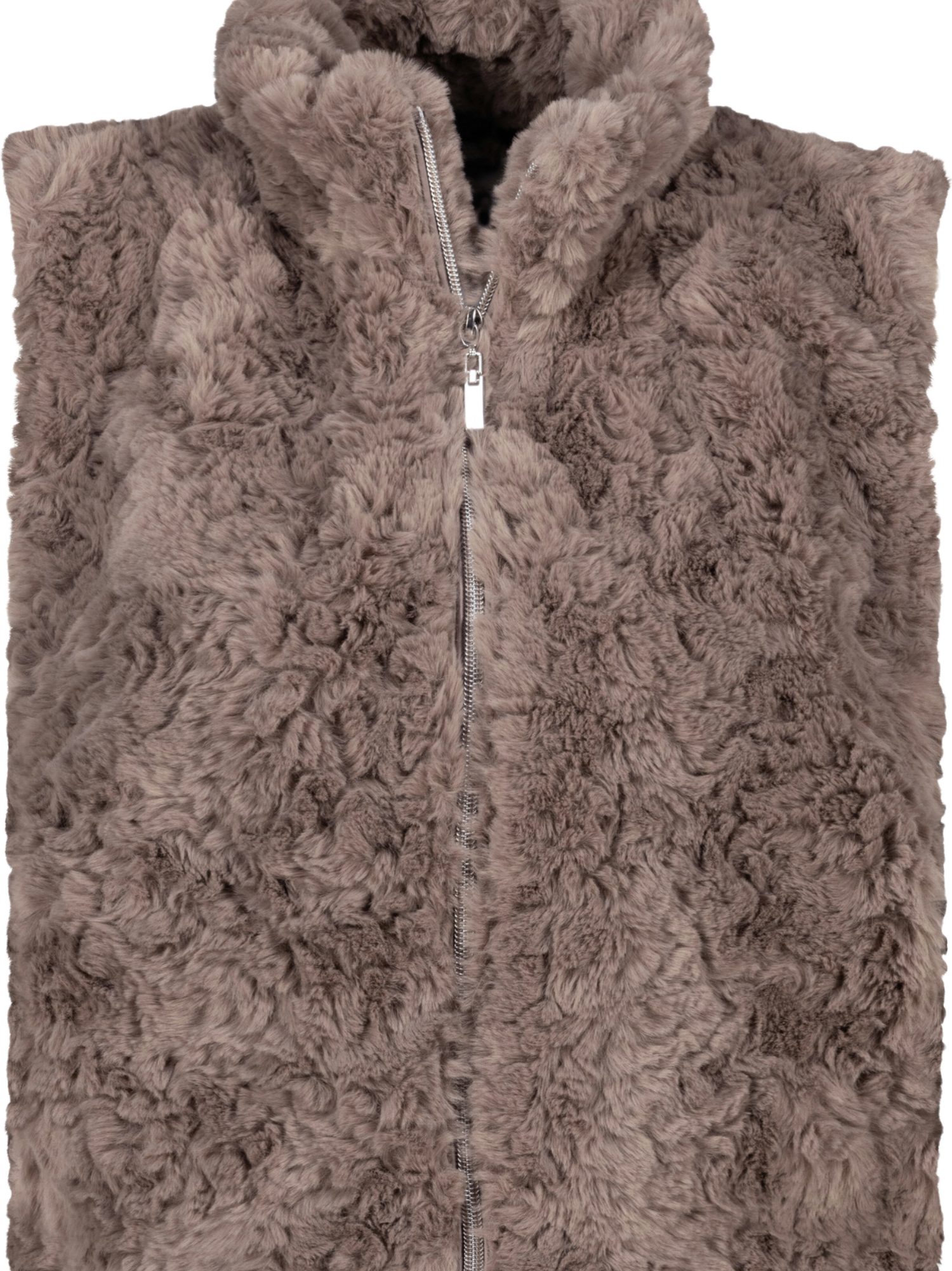 Monari Kurzweste braun,Casual,Polyester,Unifarben,Stehkragen,Ärmellos,Regular Fit