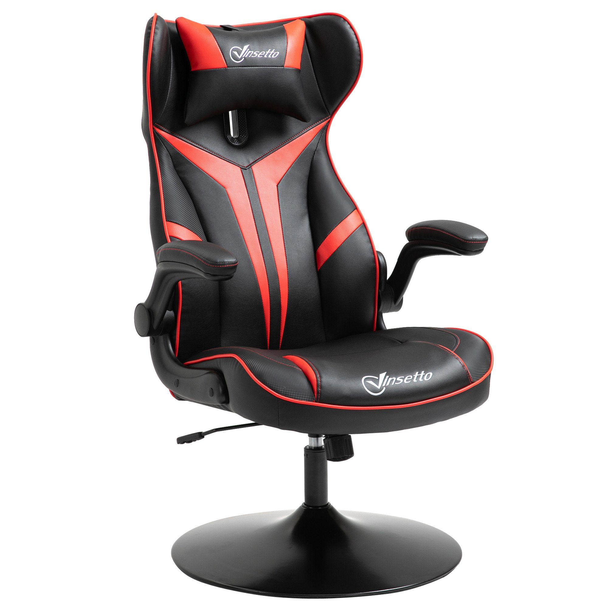 Vinsetto Schreibtischstuhl Gaming Stuhl ergonomisch | schwarz/rot schwarz/rot