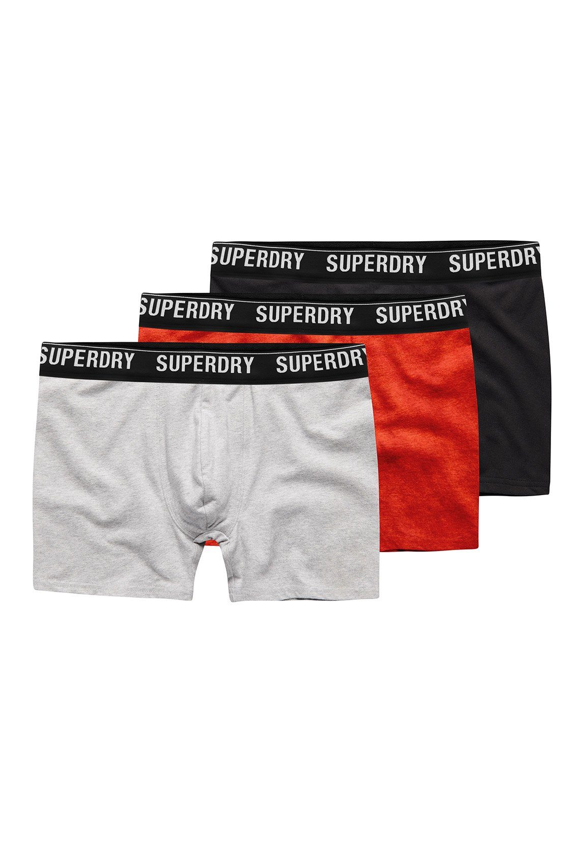 Superdry Boxershorts Superdry Boxershorts BOXER MULTI TRIPLE PACK Black Orange Grey