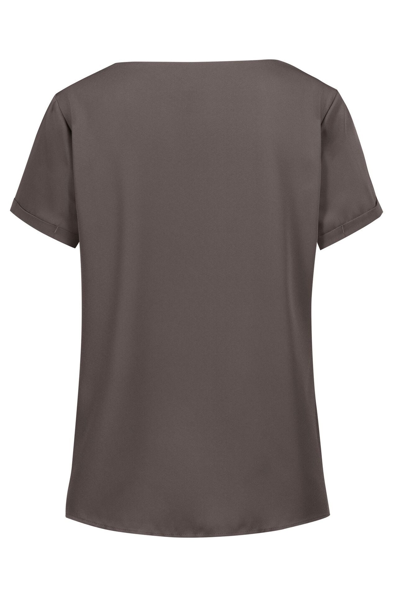 GREIFF Kurzarmbluse Greiff CHIFFON Damen Bluse Kurzarm Rundhals Regular Tau günstig online kaufen