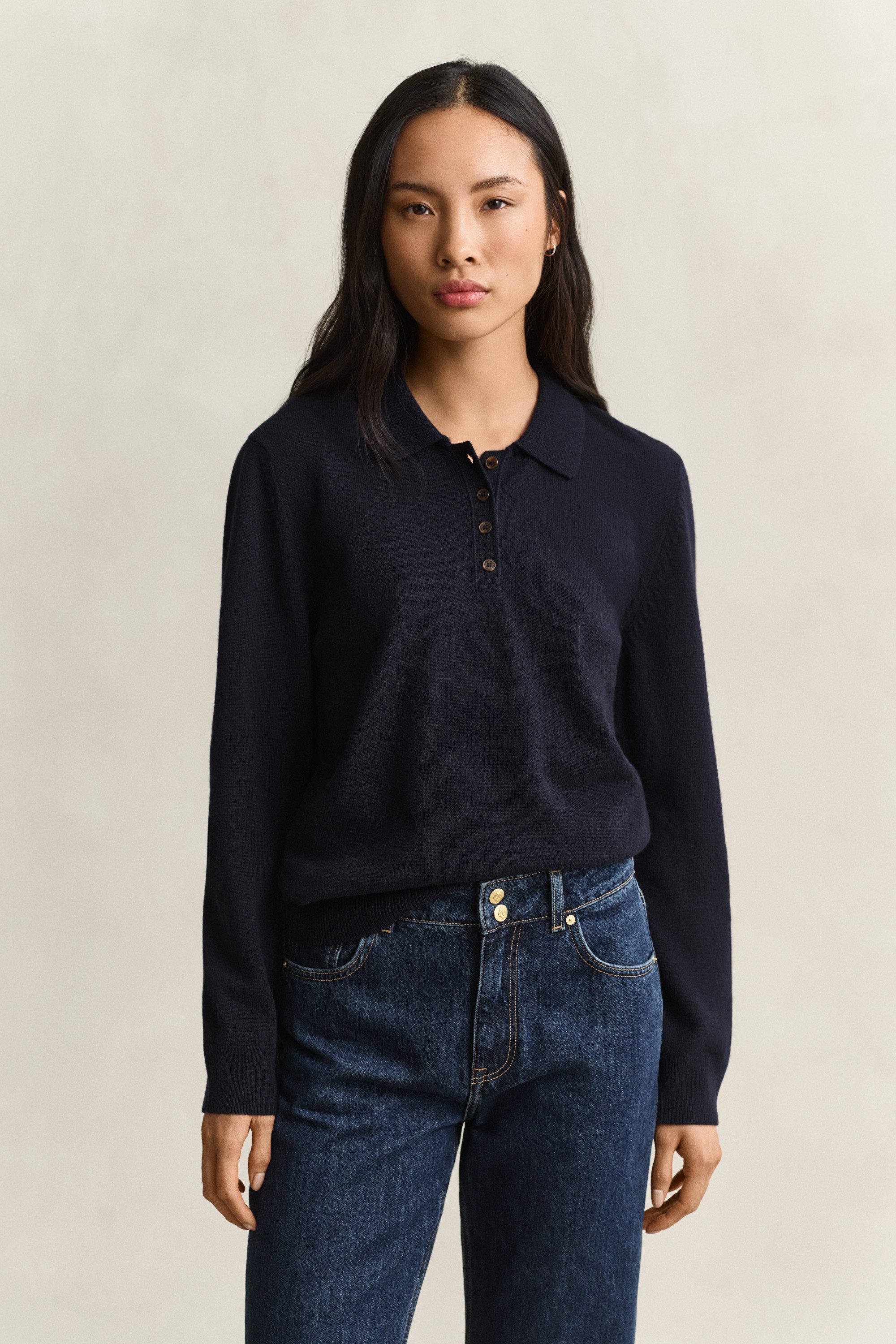 Gant Polokragenpullover SUPERFINE LAMBSWOOL aus reiner Wolle