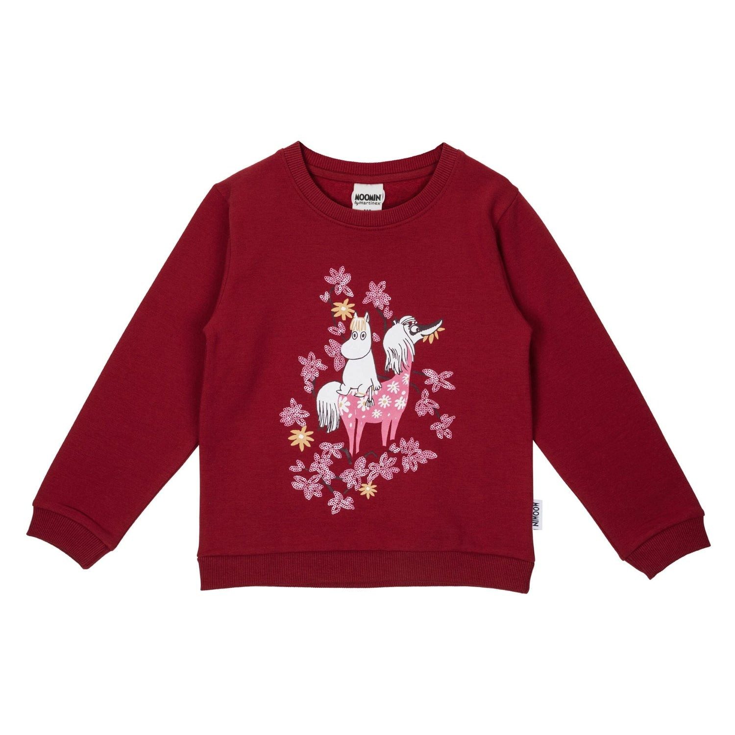 Sweatshirt MOOMIN Kinder Sweatshirt „Snorkmaiden“ Burgundy – © Moomin Characters