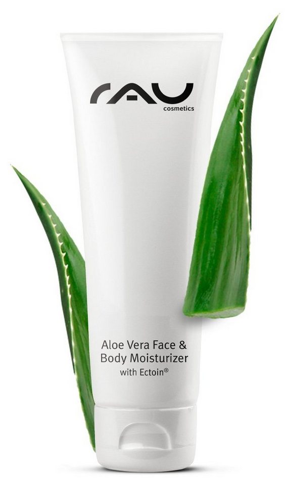RAU Cosmetics Tagescreme Aloe Vera Face & Body Moisturizer mit Ectoin - für  trockene Haut