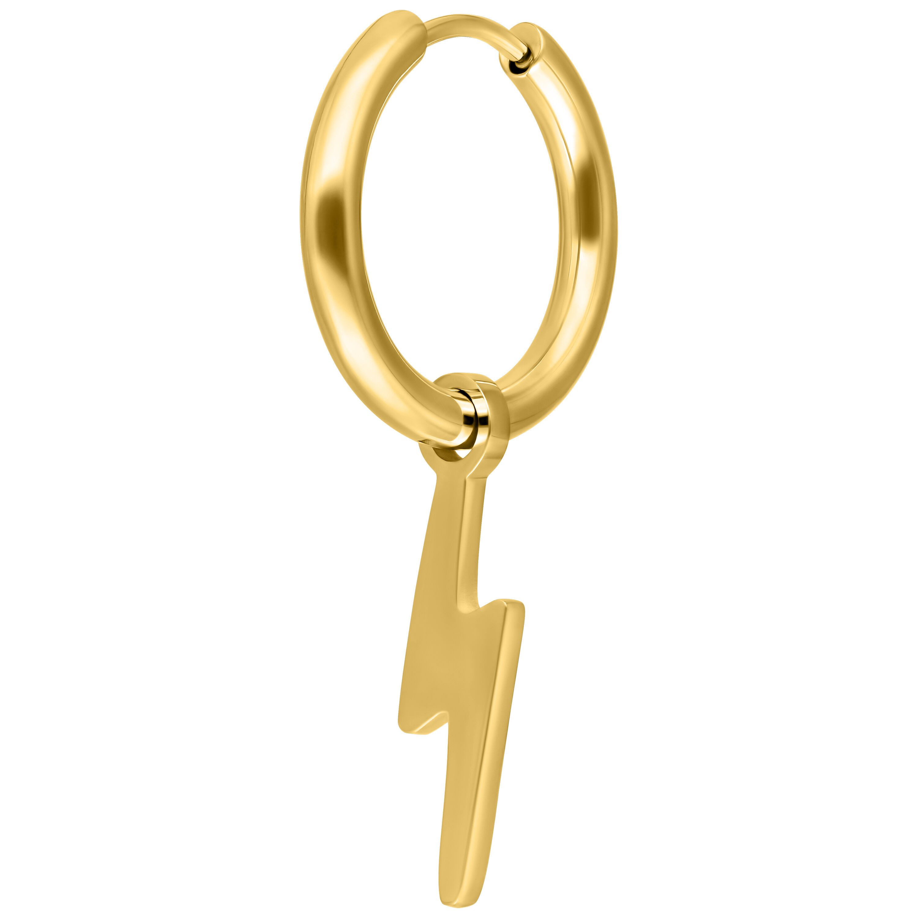 Paar Ohrhänger Little Flash Hoops - Metal doré