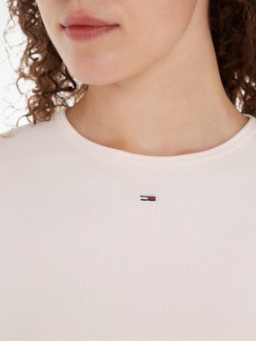 Tommy Jeans T-Shirt TJW BBY ESSENTIAL RIB SS mit Tommy Jeans Logo-Flag